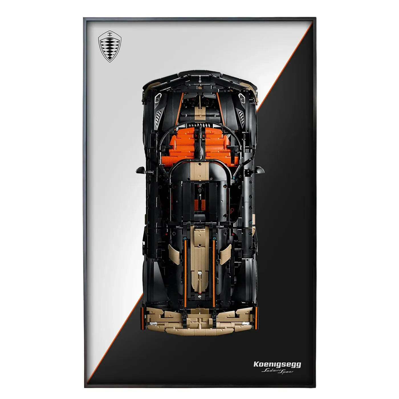 Wall Display Frame for LEGO Technic™ Koenigsegg Sadair's Spear Megacar 42232 — 3