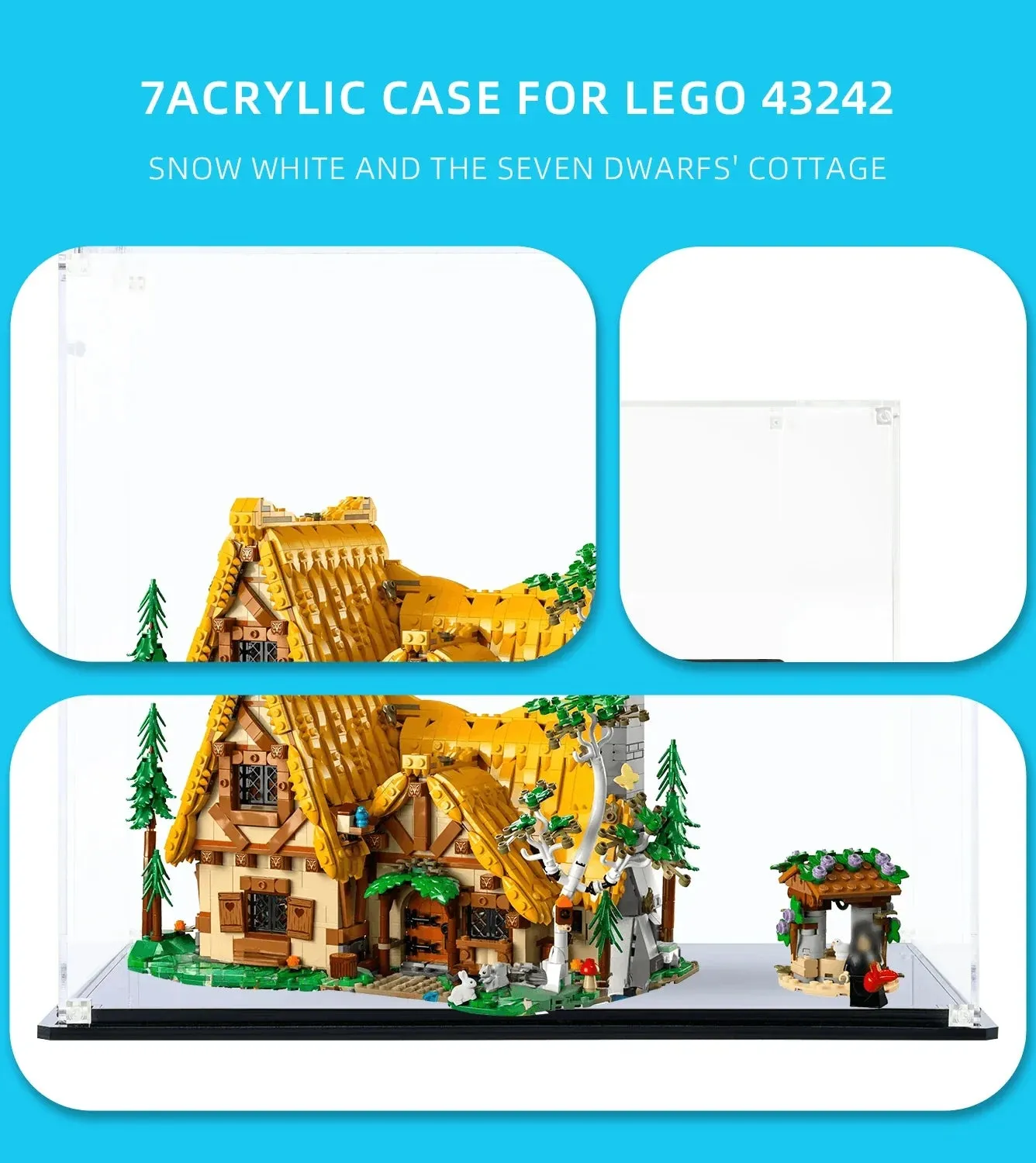 Display Case for LEGO® Snow White and the Seven Dwarfs' Cottage 43242 — 6