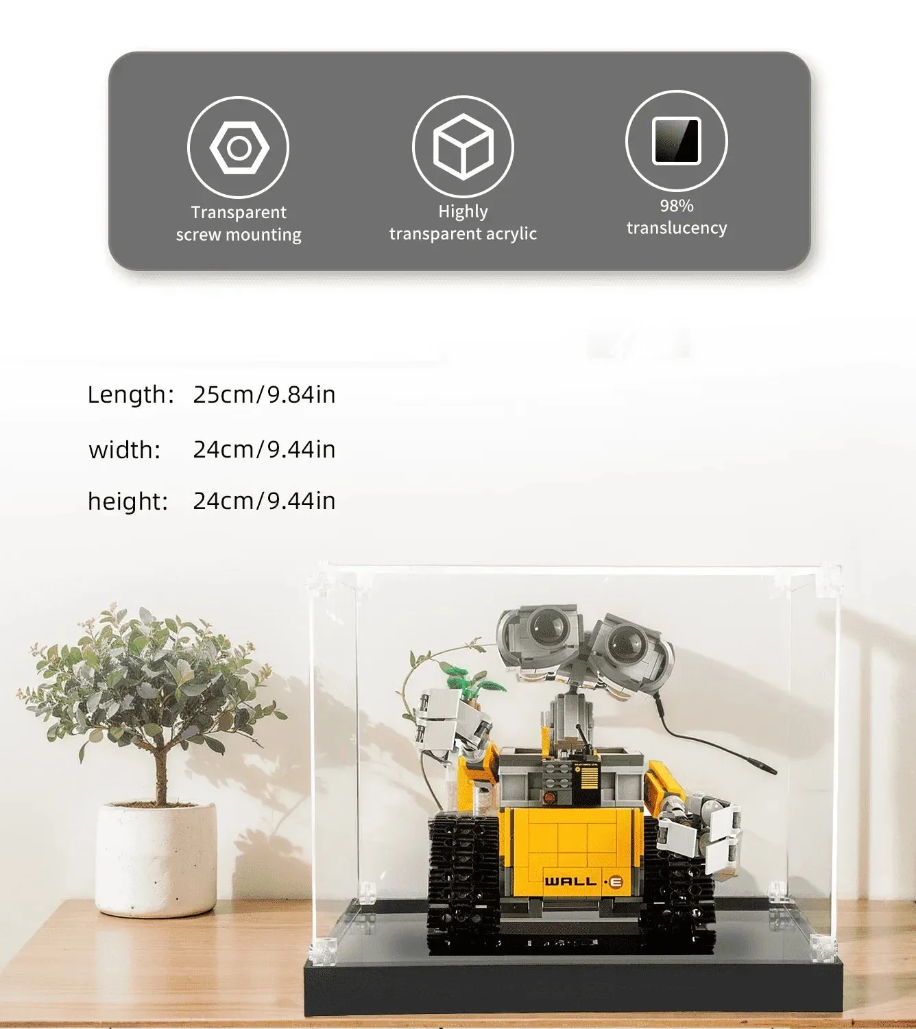 Display Case for Lego Ideas WALL-E 21303 — 6