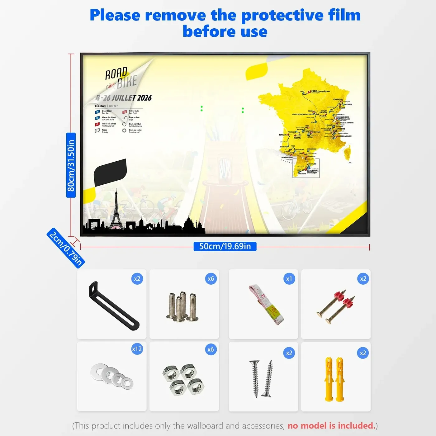 Väggmonterad displayram för LEGO® Icons Road Bike 11380 — 2