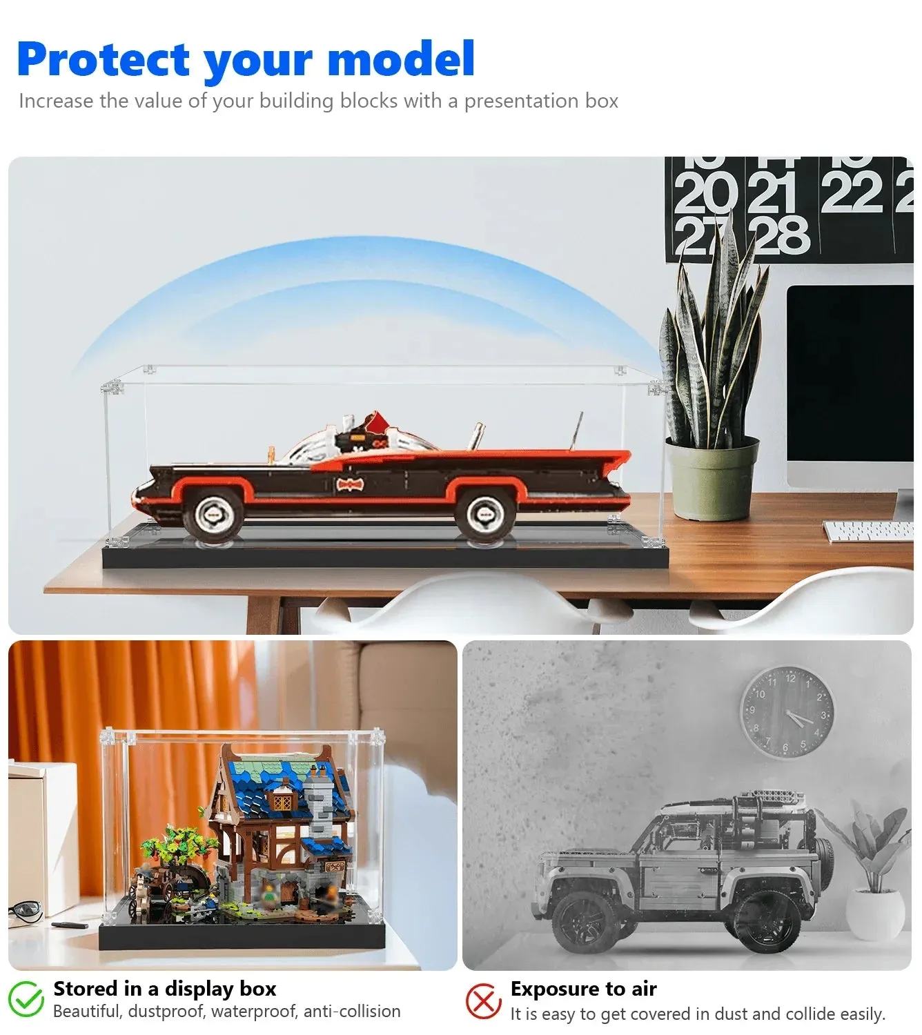 Eksponavimo dėžė LEGO The Classic TV Series Batmobile (mastelis 1:10) 76328 — 3