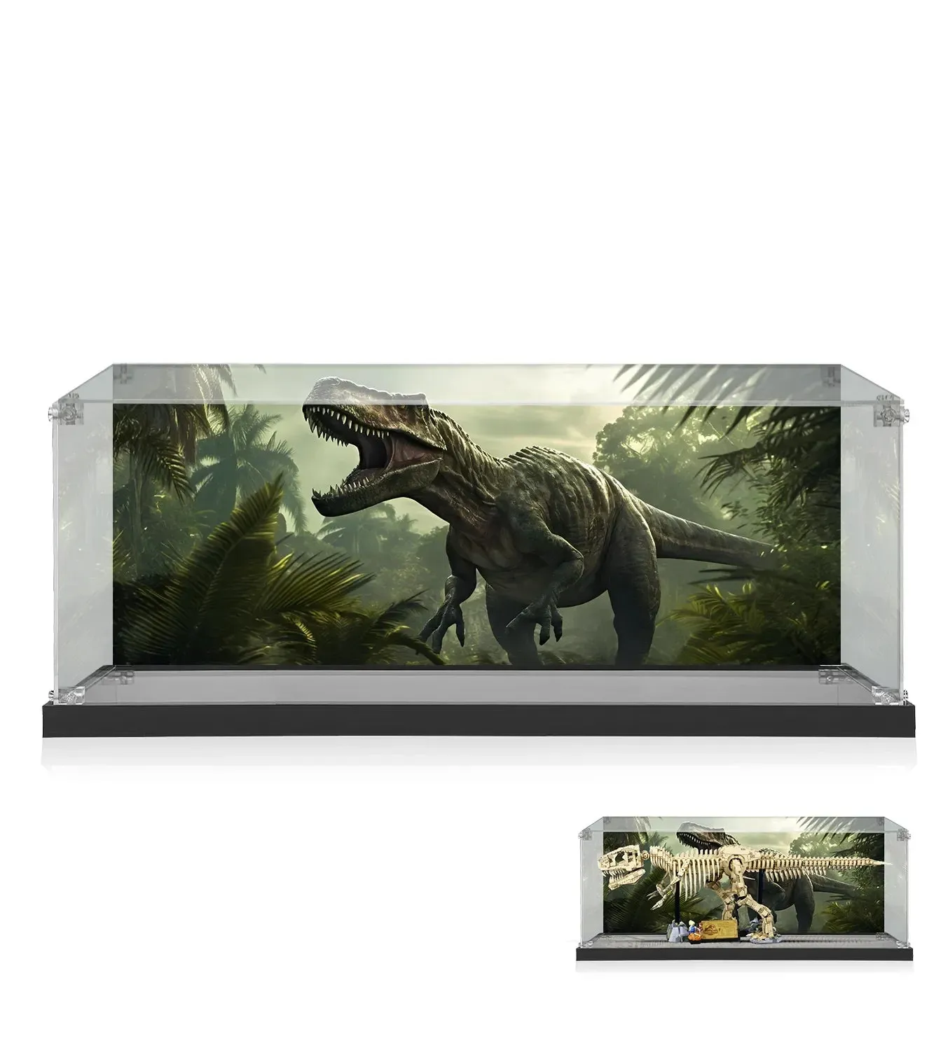 Premium Painted Acrylic Display Case for LEGO® Jurassic World™ Dinosaur Fossils: T. rex (76968) — 2