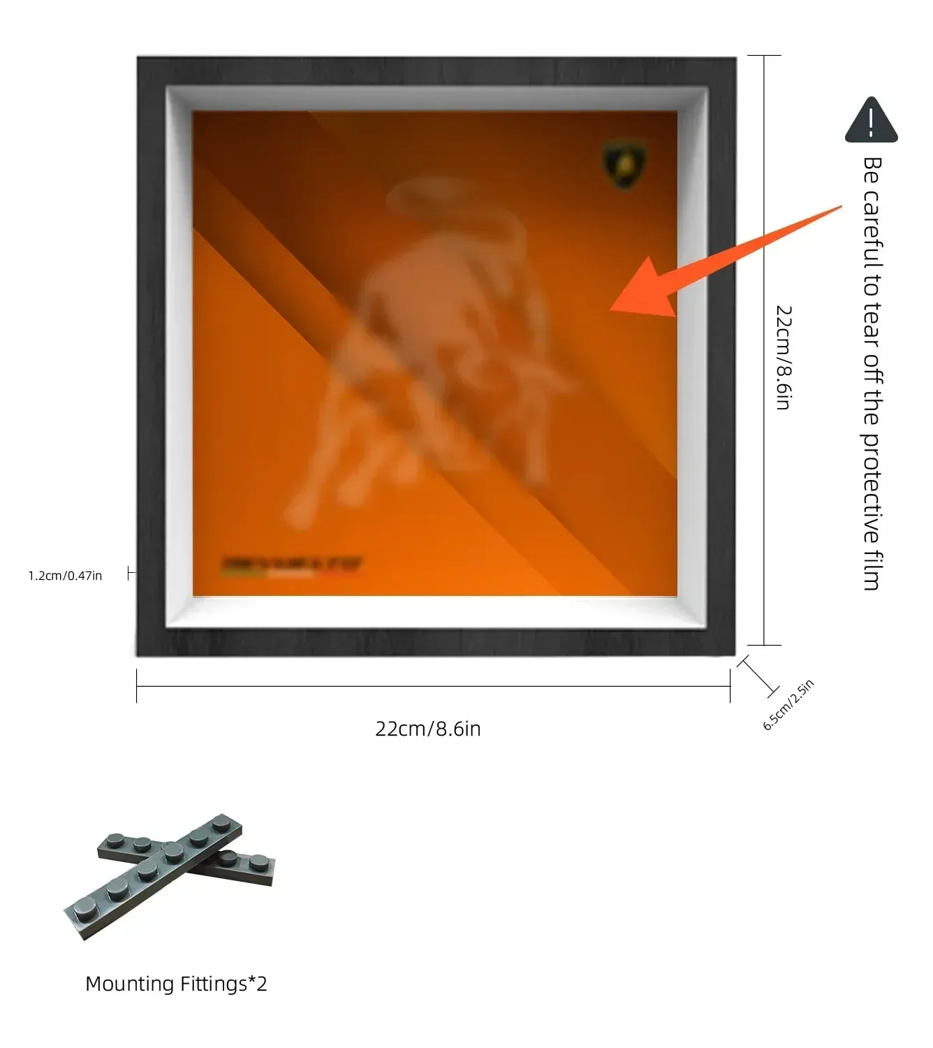 Picture frame for LEGO® Speed Champions Lamborghini Revuelto & Huracán STO 77238 — 6