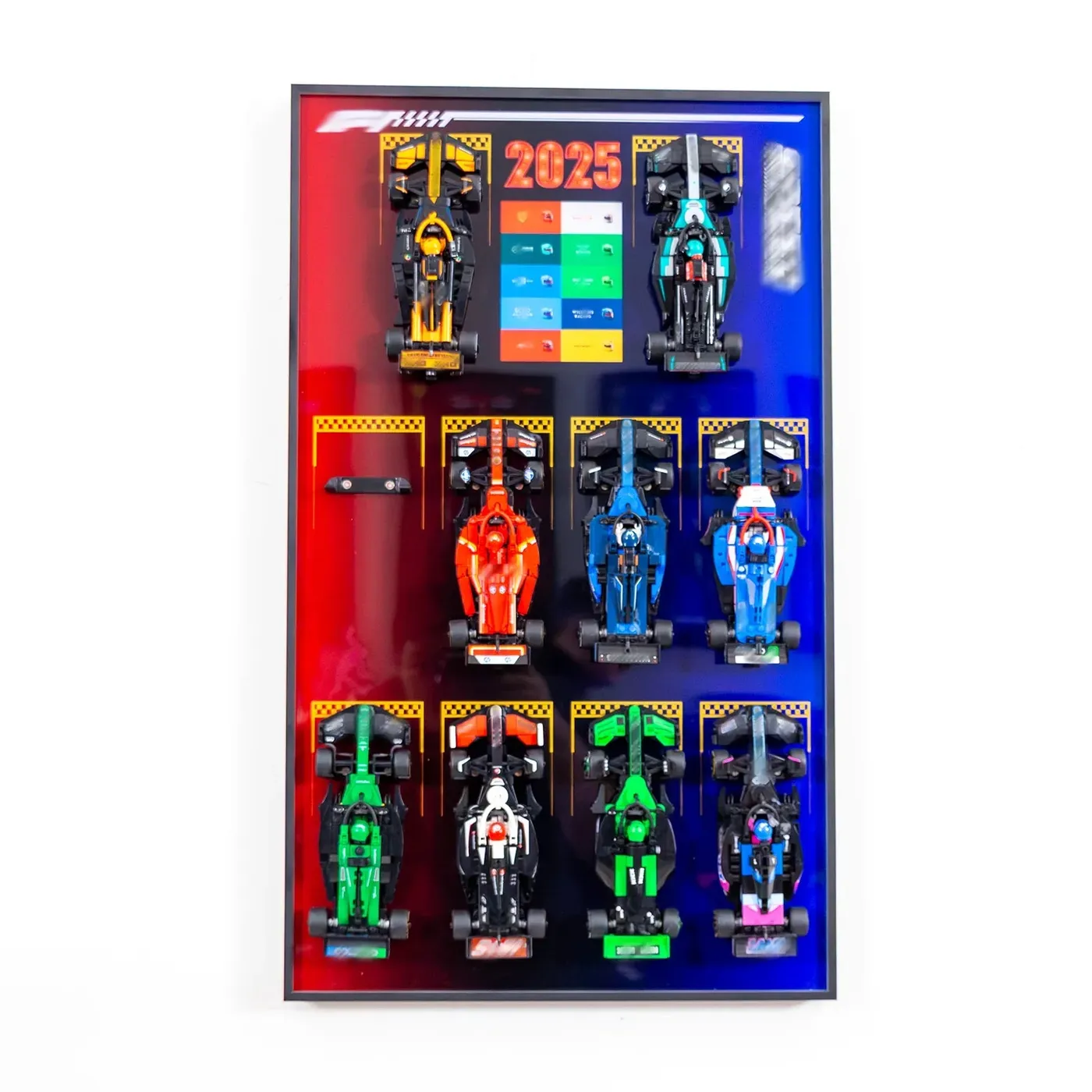 Display wall frame for LEGO Speed Champion series Full Collection — 3