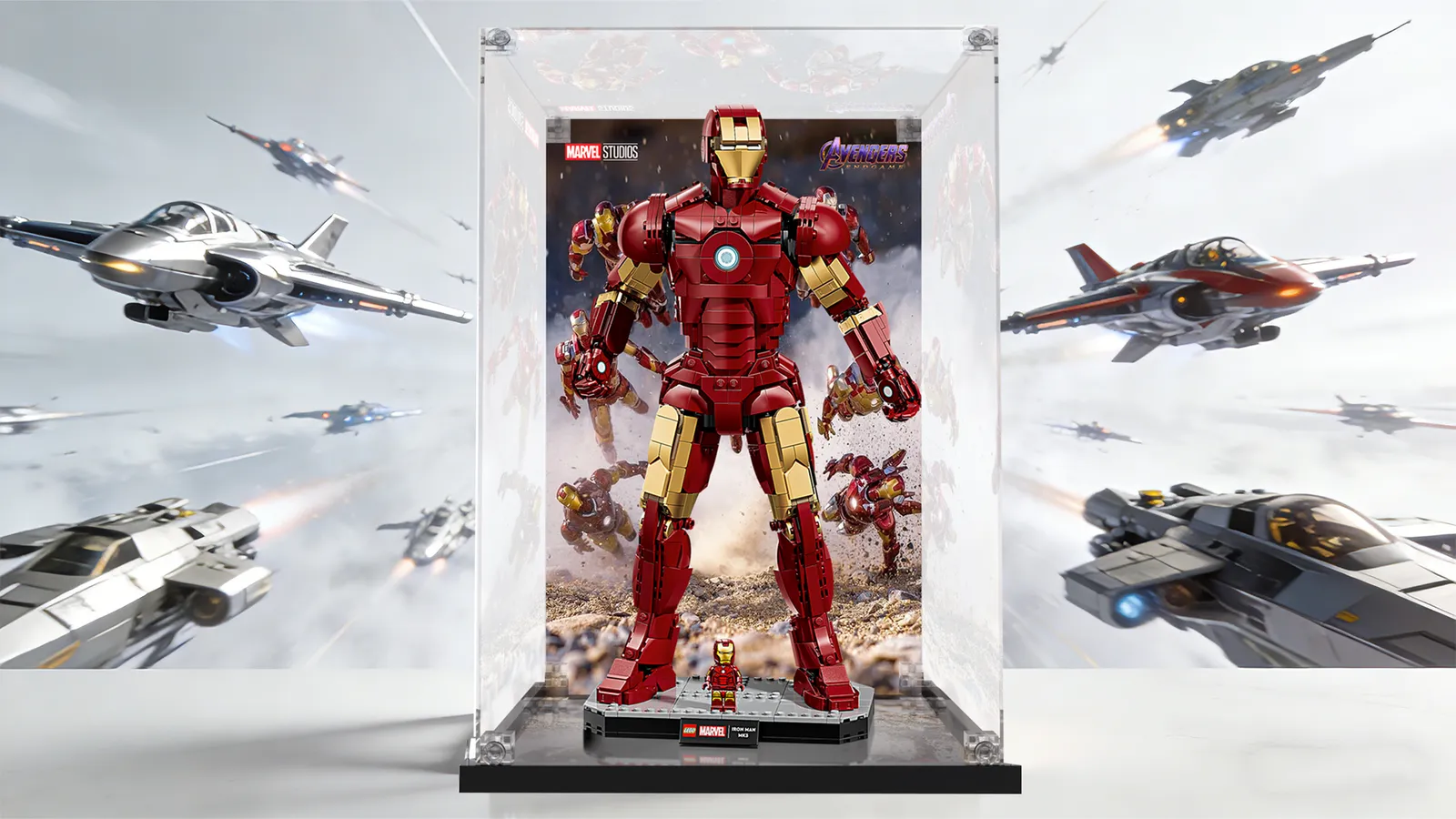 Kaip tinkamai eksponuoti LEGO® Marvel Iron Man Mark 3 (76344)