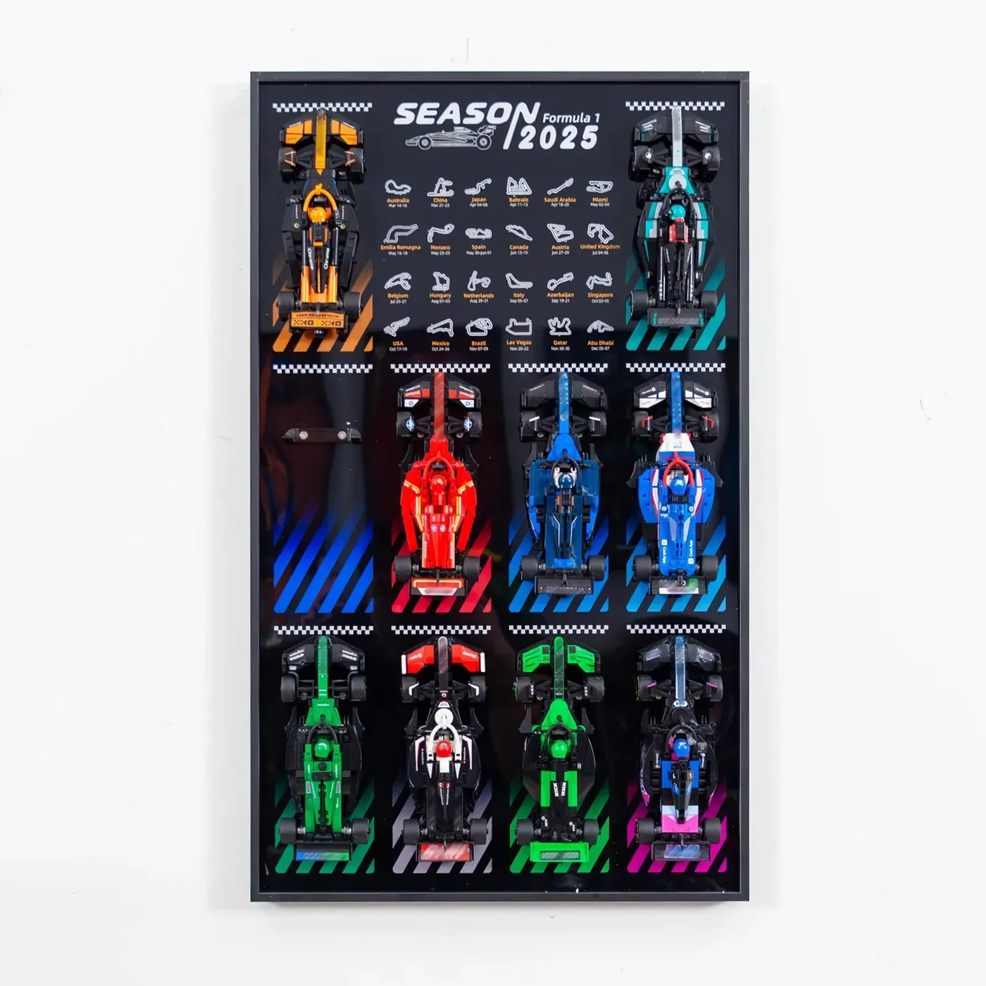 Display wall frame for LEGO Speed Champion series Full Collection