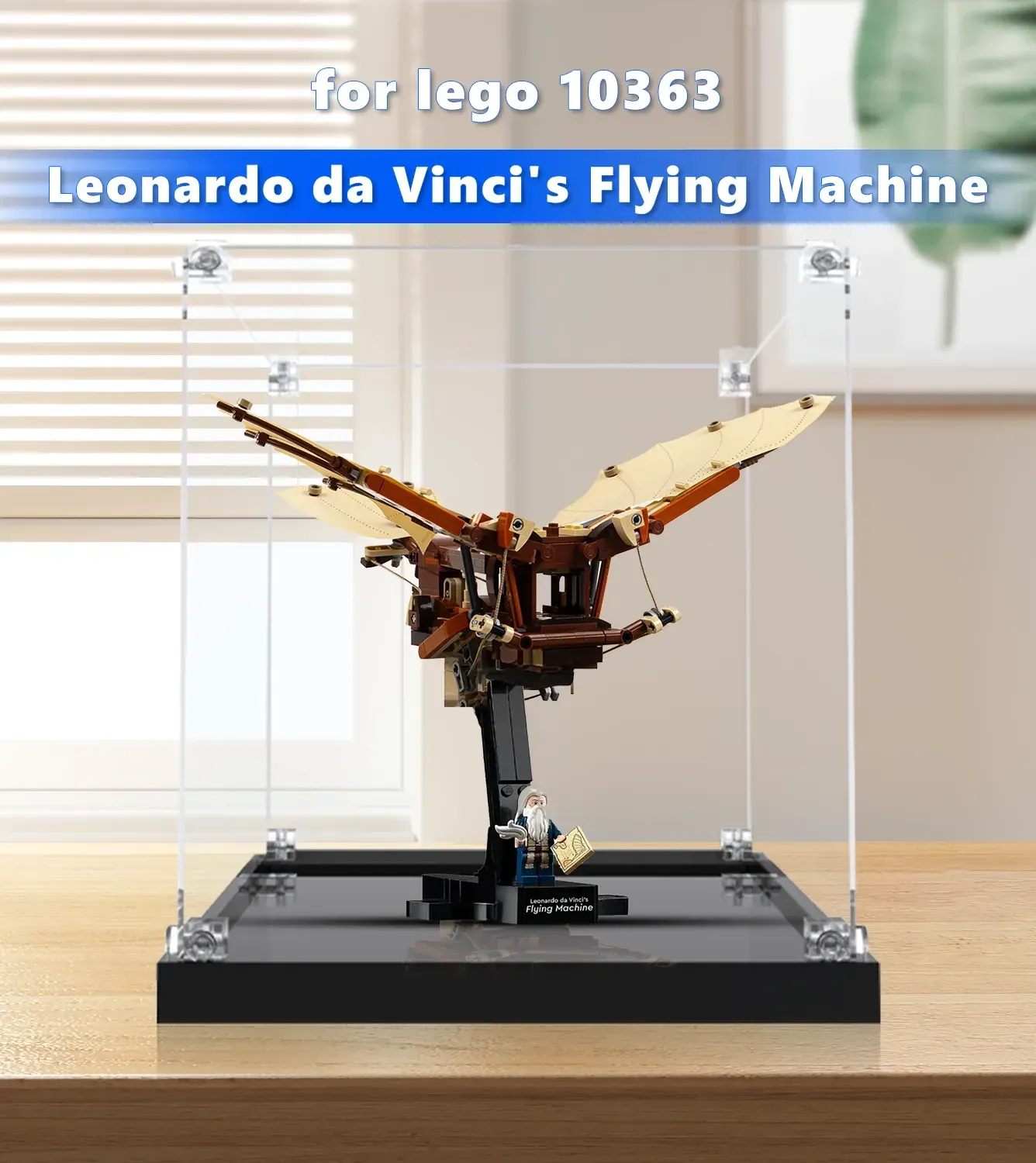 Display case for LEGO Icons Leonardo da Vinci's Flying Machine 10363 — 2
