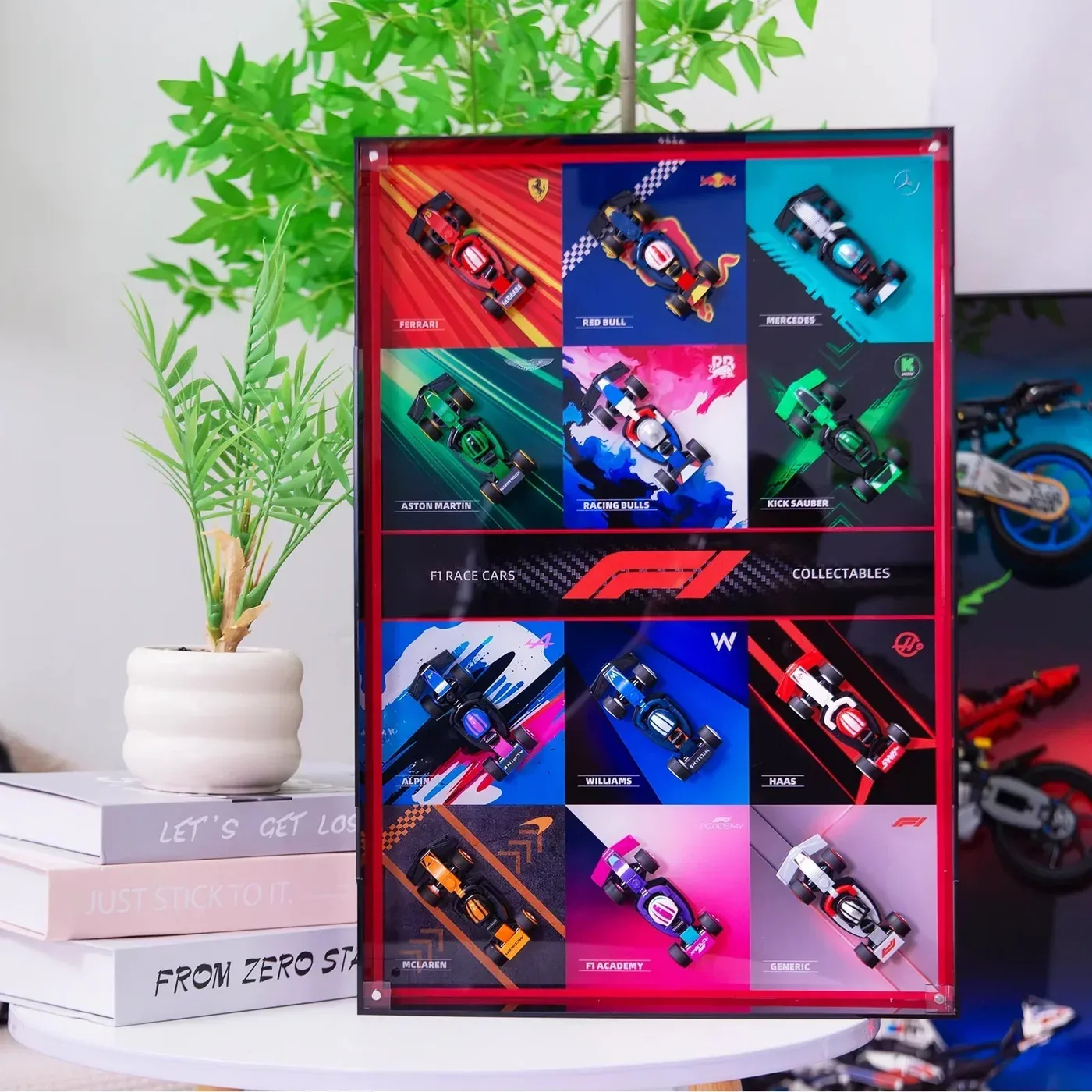 Display wall frame for LEGO Minifigures F1® Collectible Race Cars 71049 — 5