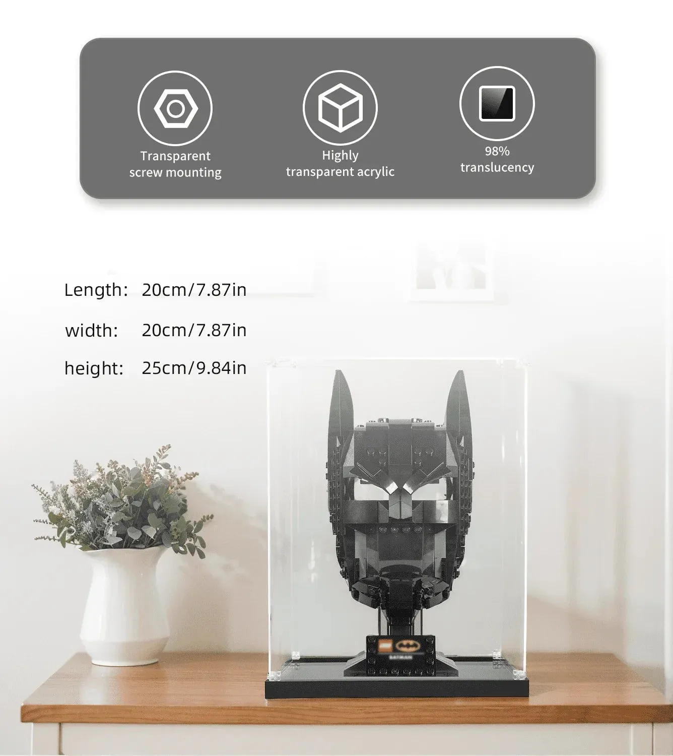 Vitrine für LEGO Batman Cowl 76182 — 5