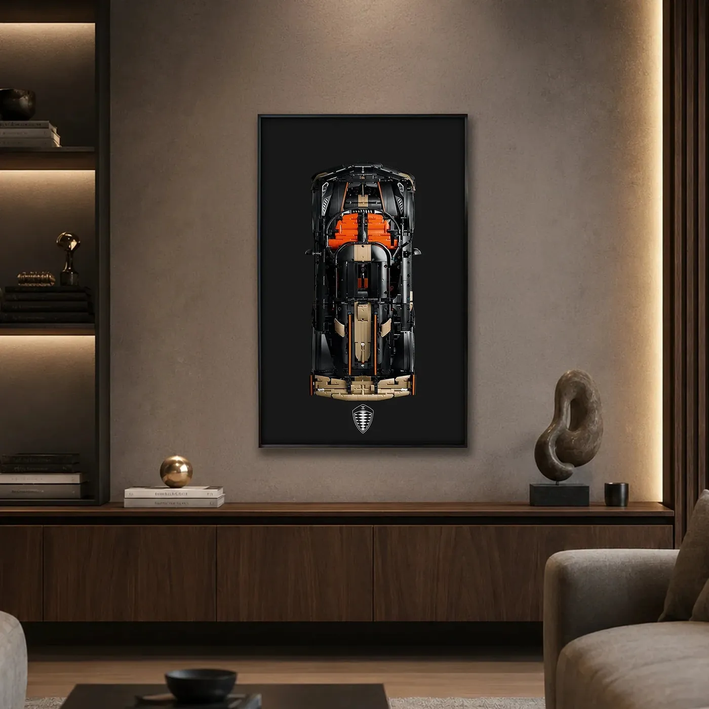 Wall Display Frame for LEGO Technic™ Koenigsegg Sadair's Spear Megacar 42232 — 10