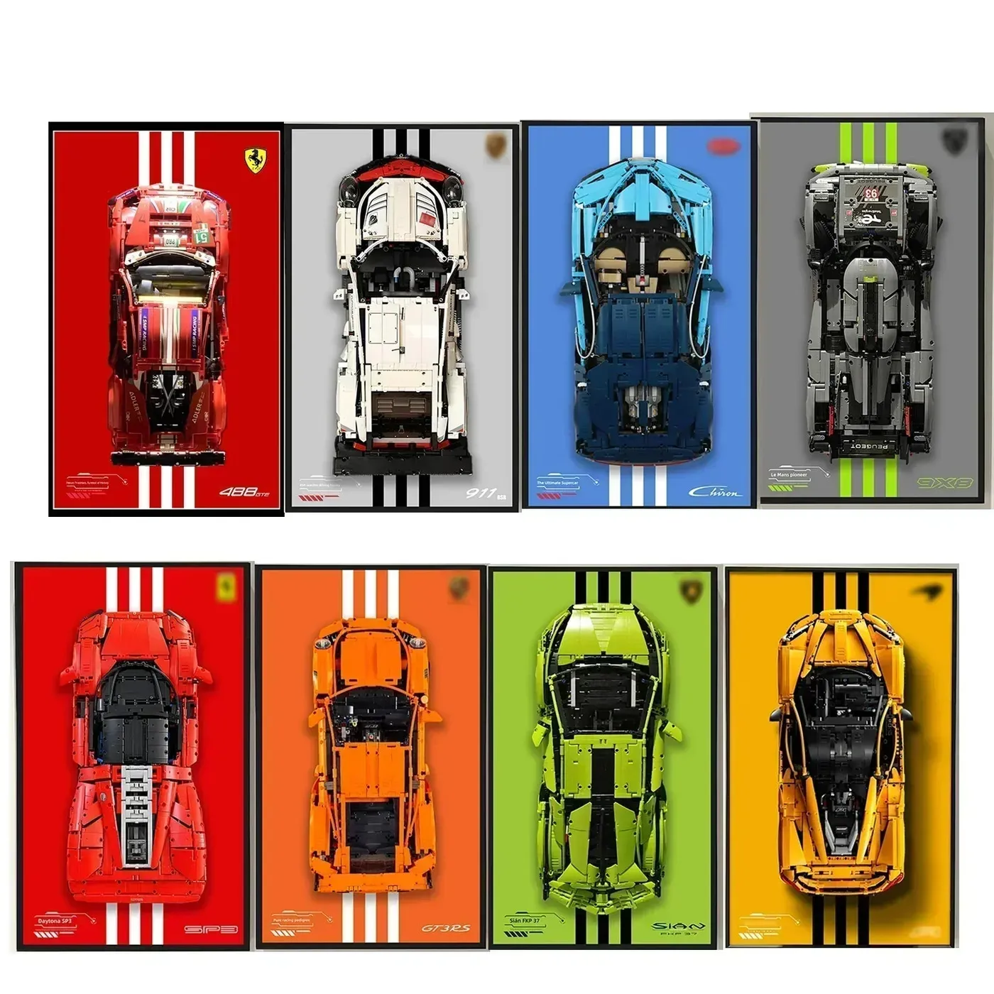 [Seria 3-ICONS] Ramka ekspozycyjna na ścianę do superaut LEGO Technic