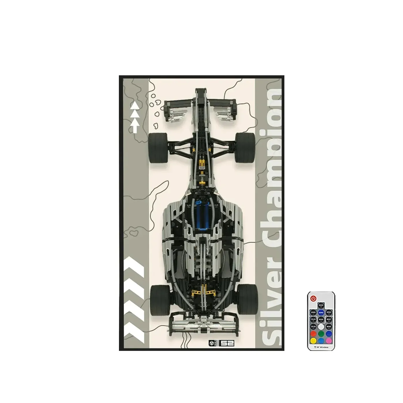 Sieninis eksponavimo rėmas LEGO Technic Silver Champion 8458 — 4