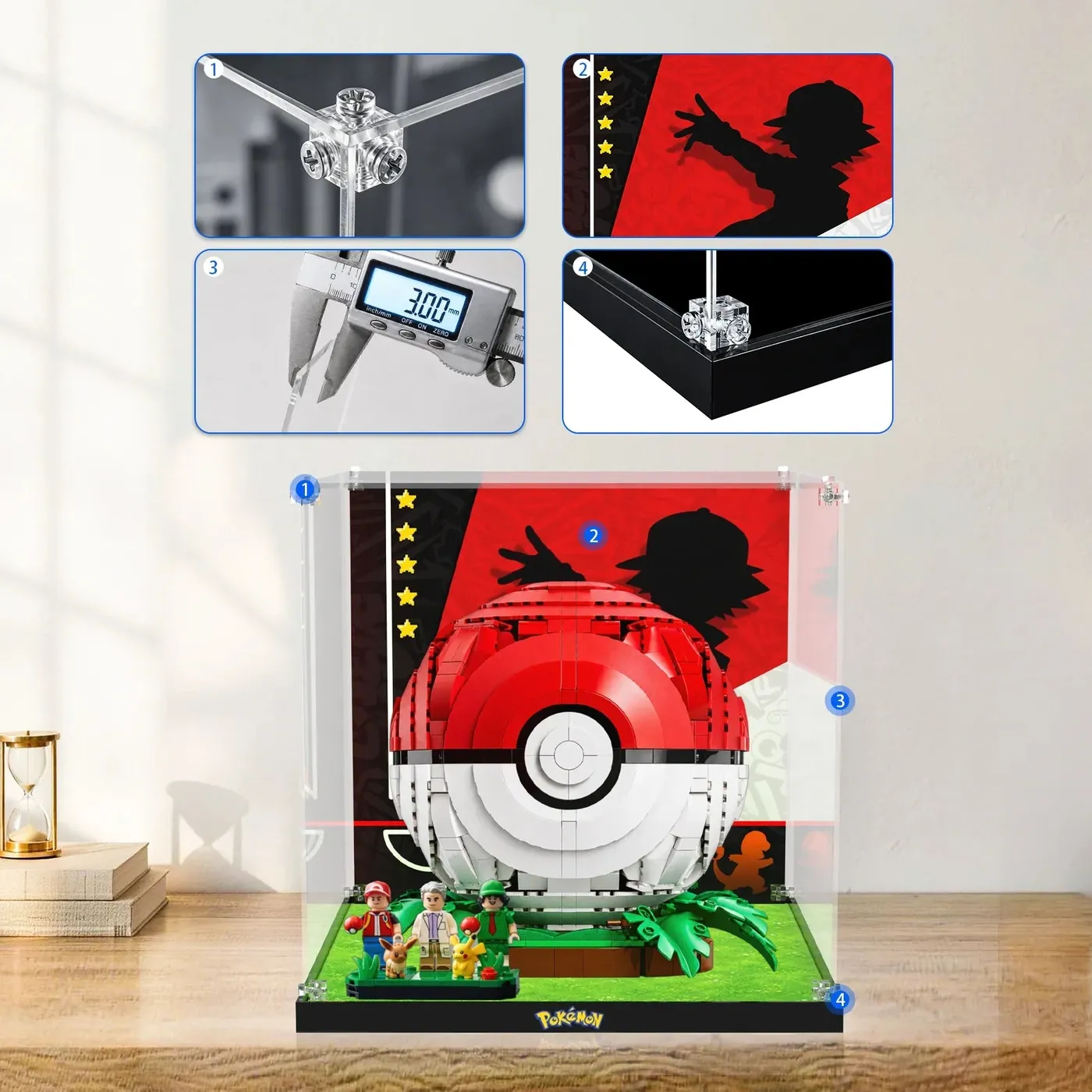 Akrilinė eksponavimo dėžė LEGO Pokémon Iconic Trainer Moments Poké Ball 72154 — 7