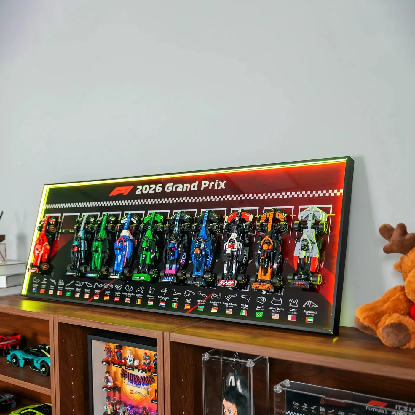 Sieninis eksponavimo rėmas LEGO Speed Champions F1 serijai / horizontalus, naujiena 2026 — 4