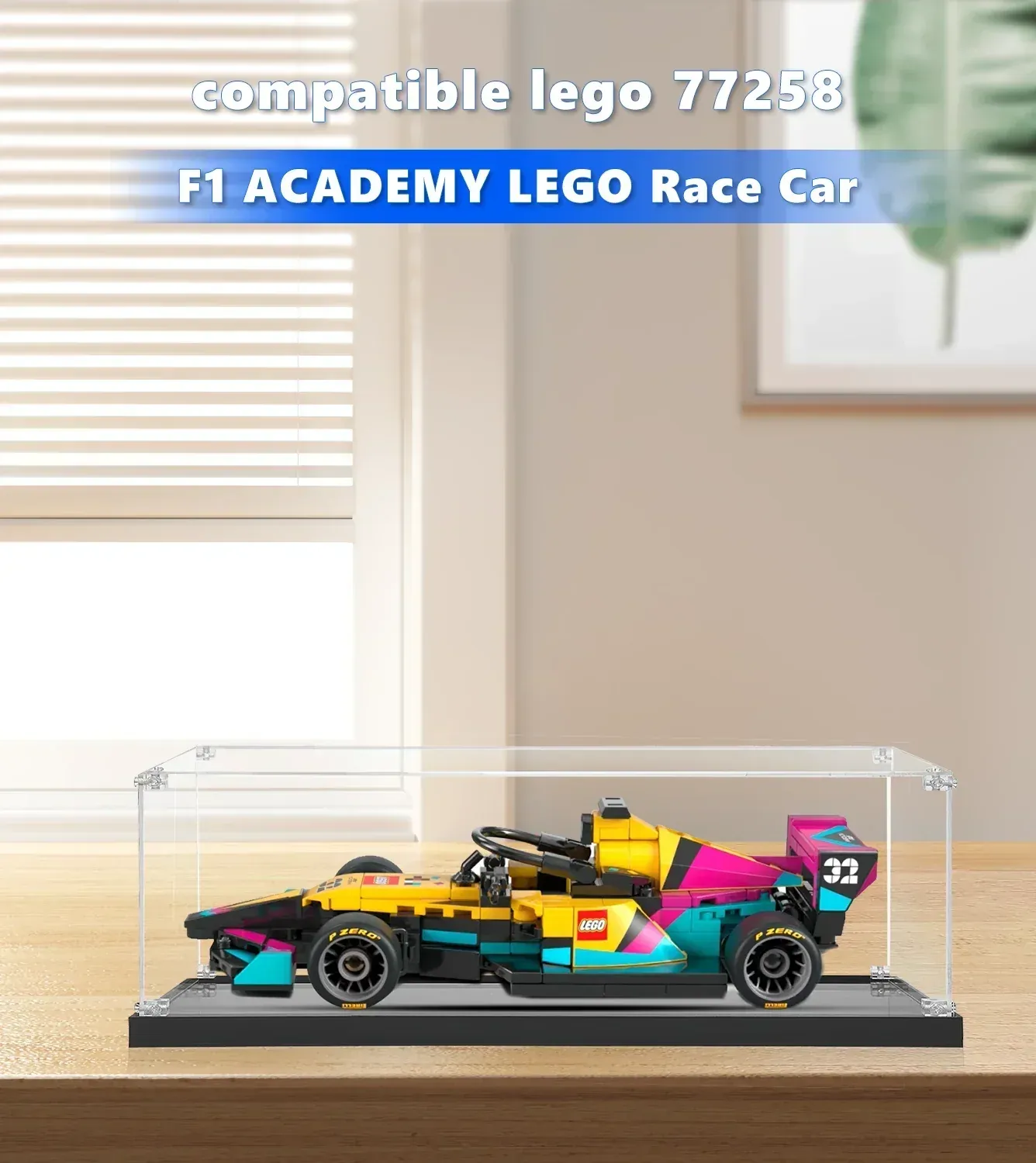 Vitrine für LEGO® Speed Champions F1 ACADEMY™ Race Car 77258 — 3