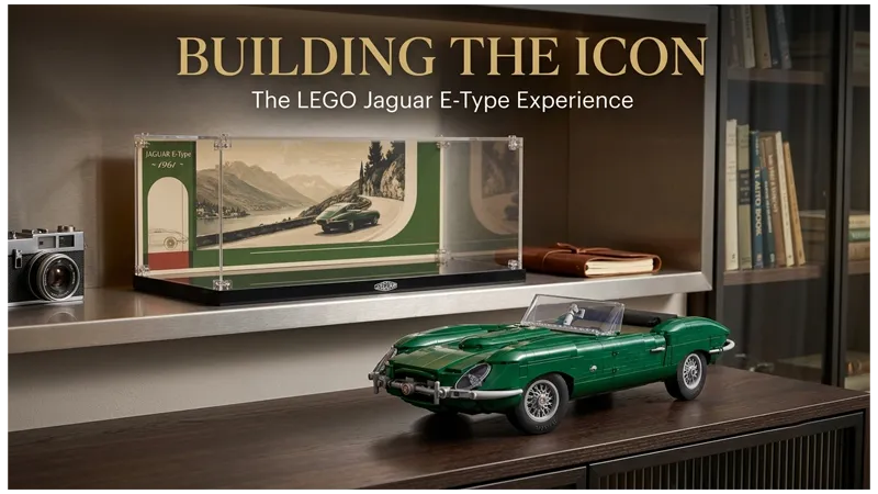 Monter för LEGO® Icons Jaguar E-Type 11381: Visar upp en brittisk billegend