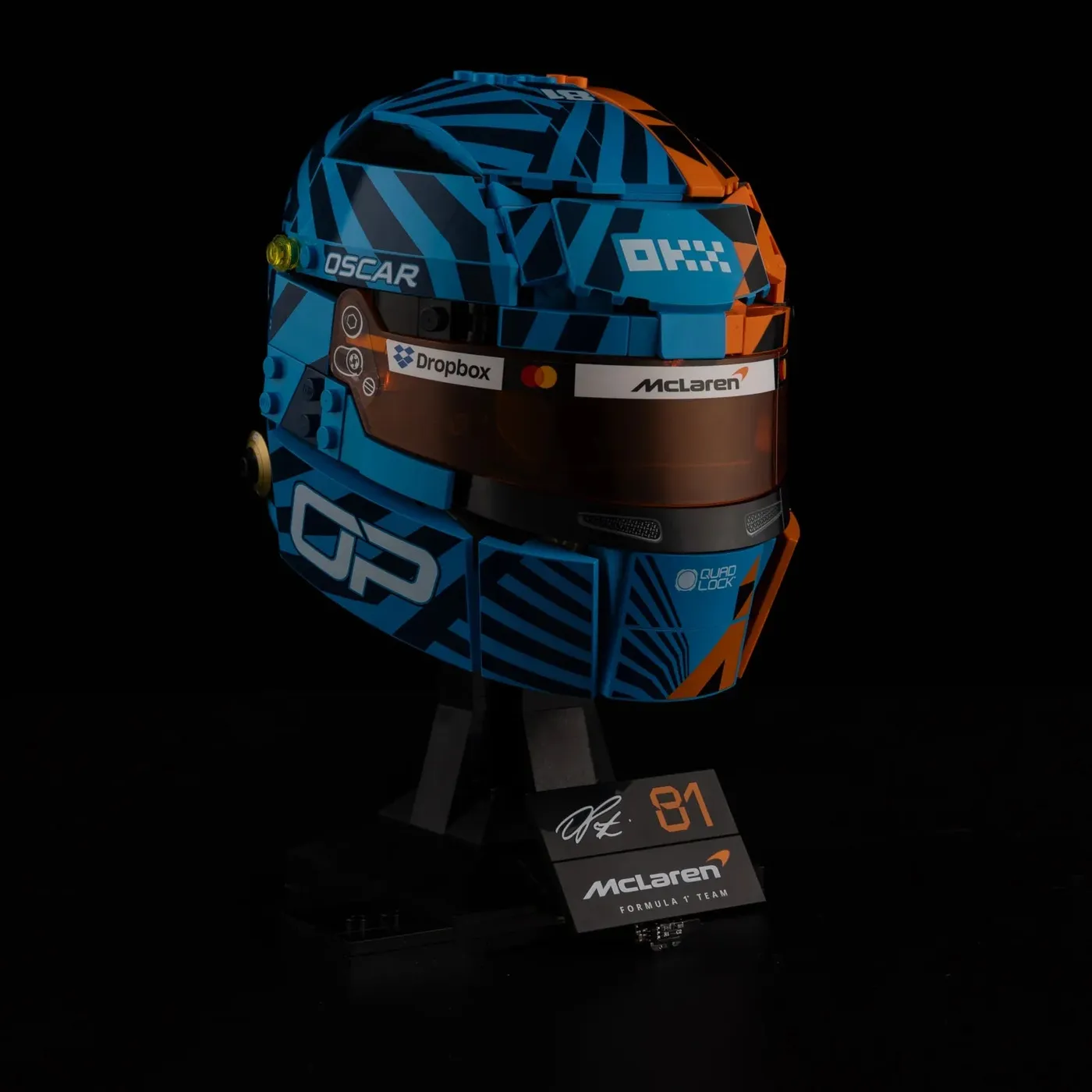 Premium belysningskit kompatibel med LEGO® Editions McLaren Mastercard F1® Team Oscar Piastri Helmet 43017 — 3