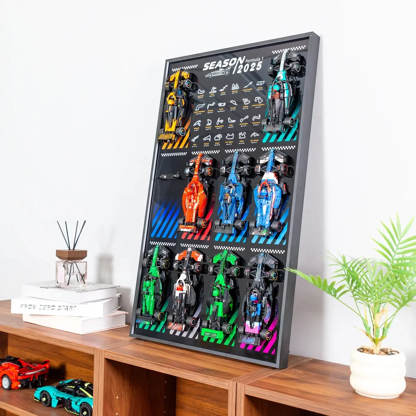 Display wall frame for LEGO Speed Champion series Full Collection — 26