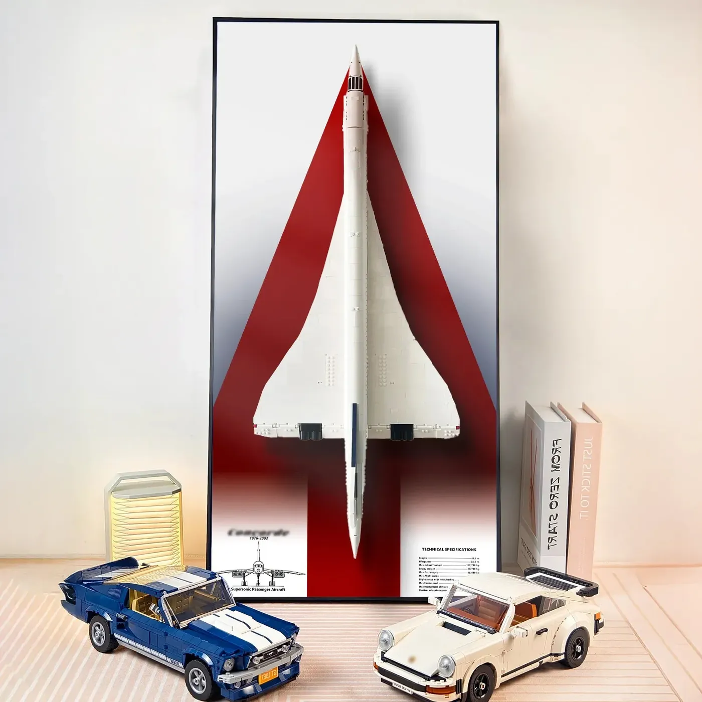 Väggmonterad displayram för LEGO Concorde 10318 — 5