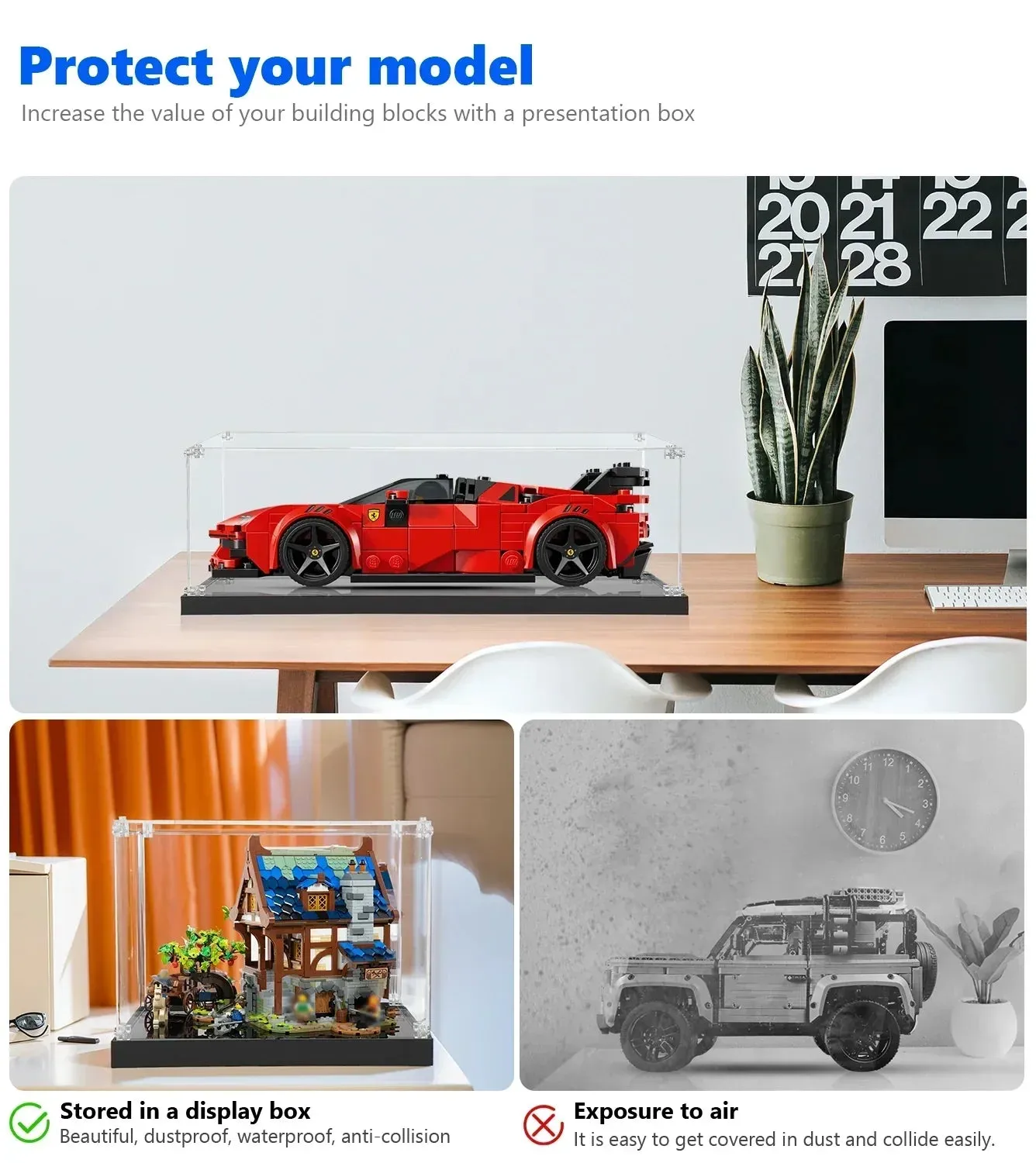 Gablota ekspozycyjna do LEGO Speed Champions Ferrari SF90 XX Stradale Sports Car 77254 — 4