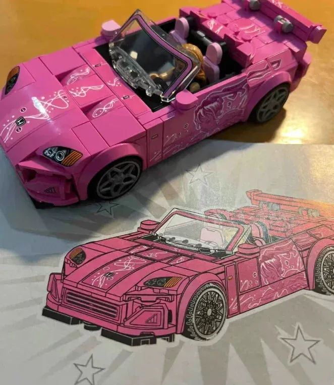 LEGO Fast & Furious Honda S2000 in iconic purple, a must-have for car collectors and movie fans.