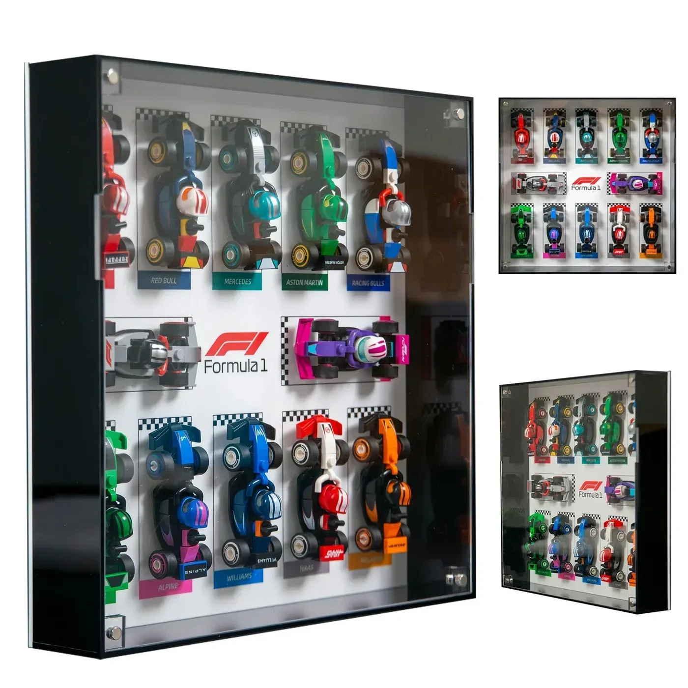 Display wall frame for LEGO Minifigures F1® Collectible Race Cars 71049 — 2