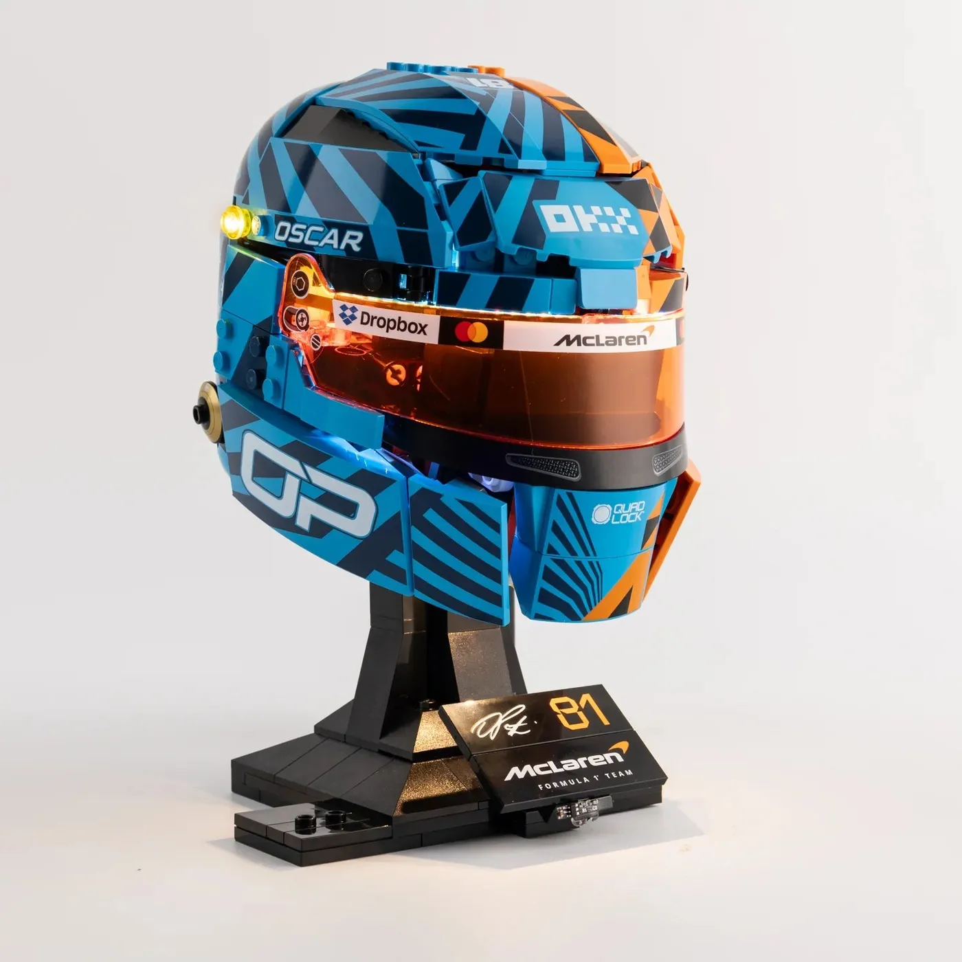 Premium belysningskit kompatibel med LEGO® Editions McLaren Mastercard F1® Team Oscar Piastri Helmet 43017 — 14