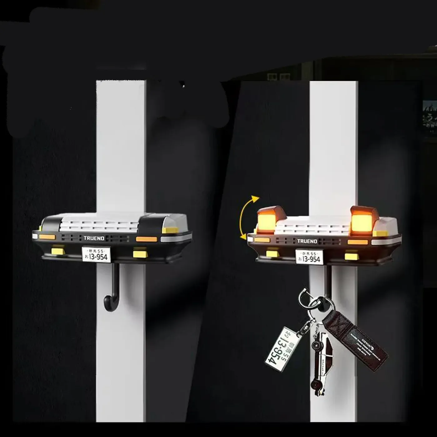 Nyckelhållare Initial D Toyota AE86 Trueno | Upplyst LED-väggkrok för JDM-fans — 2