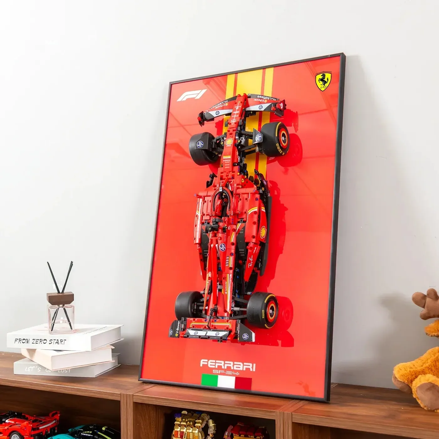 Väggmonterad displayram för LEGO Technic™ Ferrari SF-24 F1 Car 42207 — 2