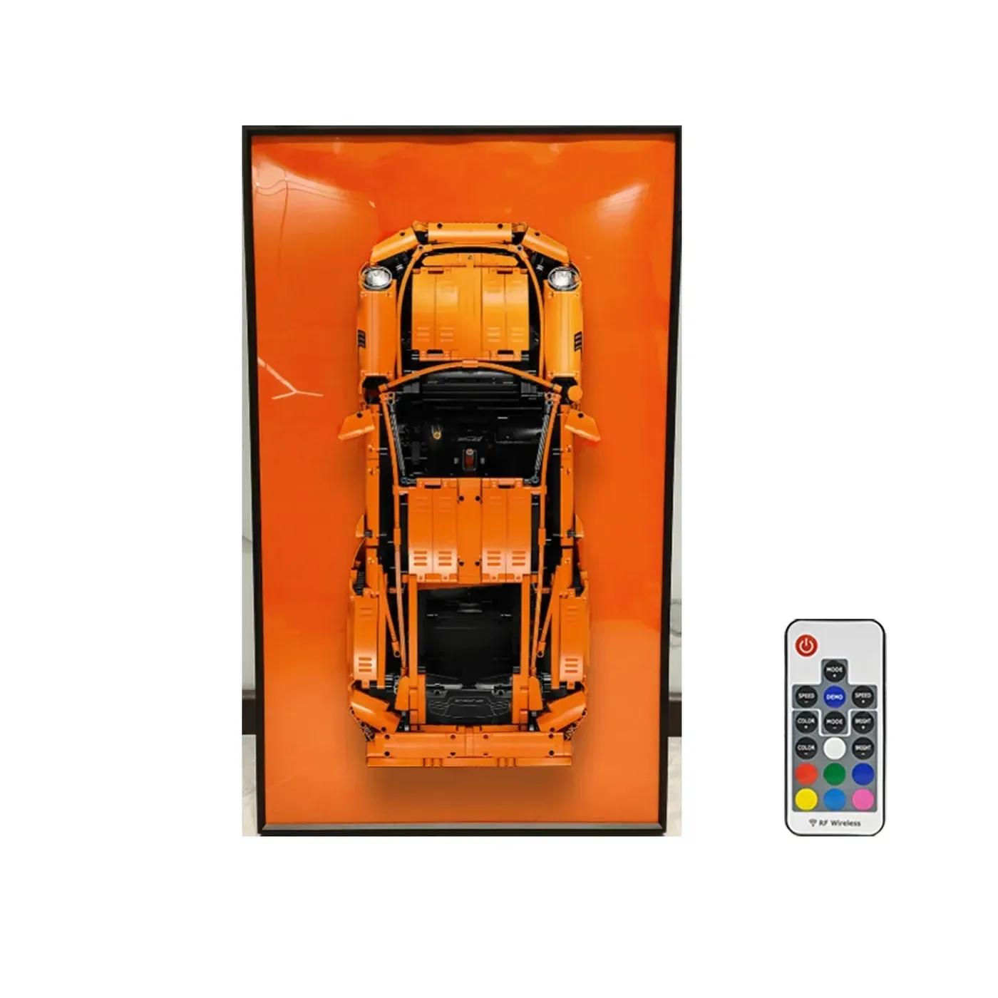 Sieninis eksponavimo rėmas LEGO Technic 42056 automobiliui Porsche 911 GT3 RS — 20