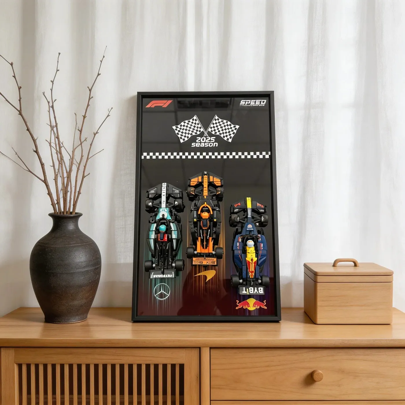 Wandrahmen kompatibel mit LEGO® Speed Champion F1 Car (1:32) Triple Racer 2025 — 3