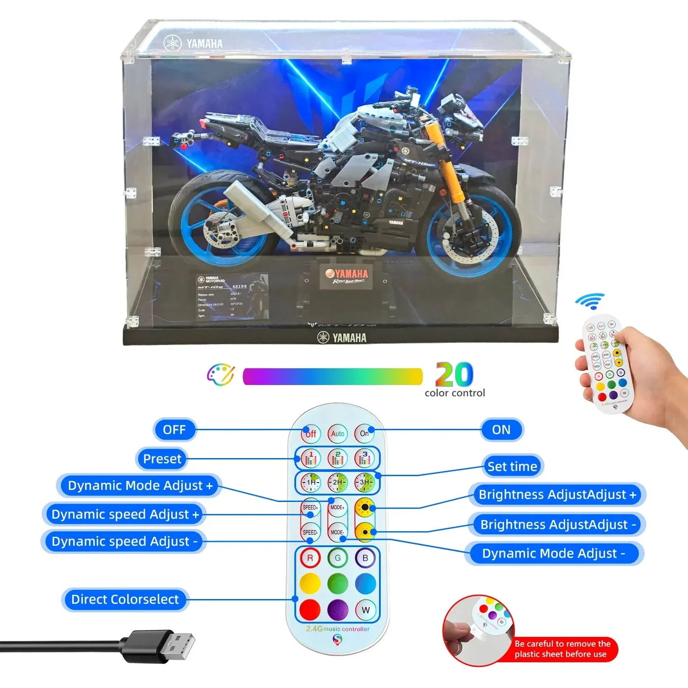 Monter för LEGO Technic™ Yamaha MT-10 SP 42159 — 7
