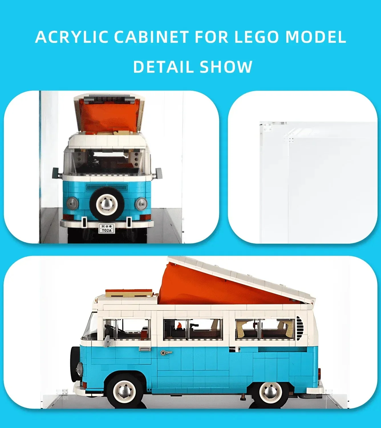 Display Case for Lego Volkswagen T2 Camper Van 10279 — 5