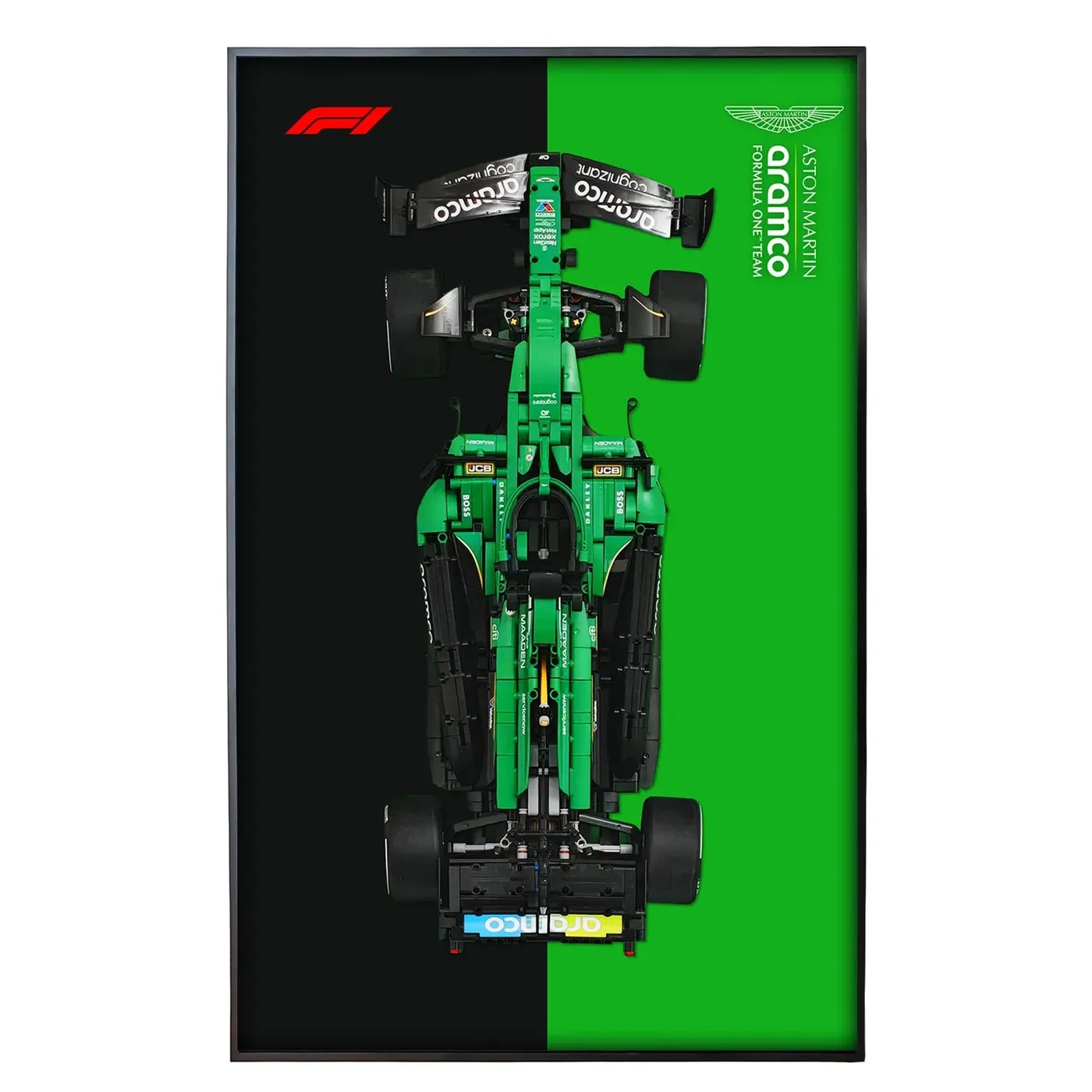 Sieninis eksponavimo rėmas LEGO Technic™ Aston Martin Aramco AMR25 F1® Car 42240 — 20