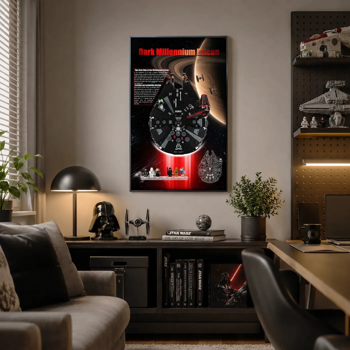 Väggmonterad displayram för LEGO Star Wars™ The Dark Falcon 75389 — 2