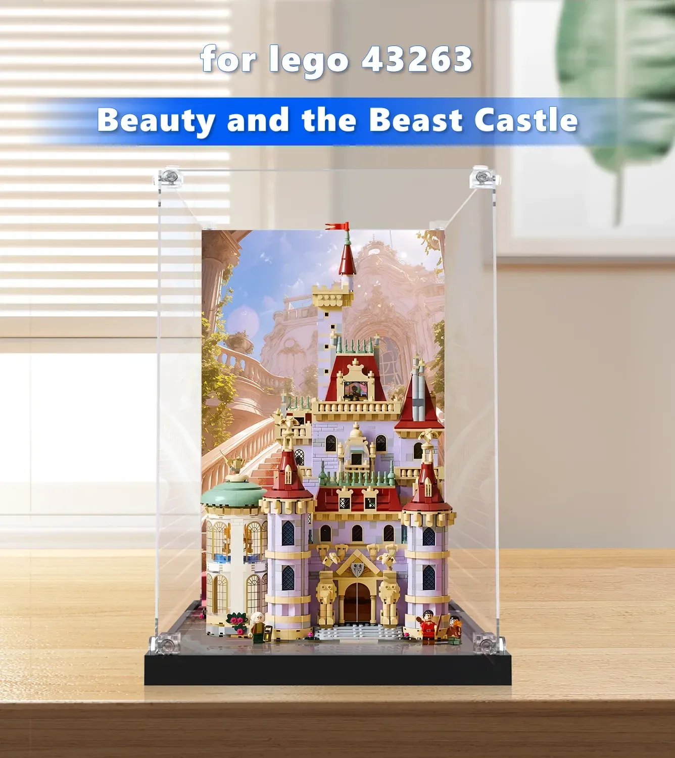 Display case for LEGO® Disney Beauty and the Beast Castle 43263 — 3