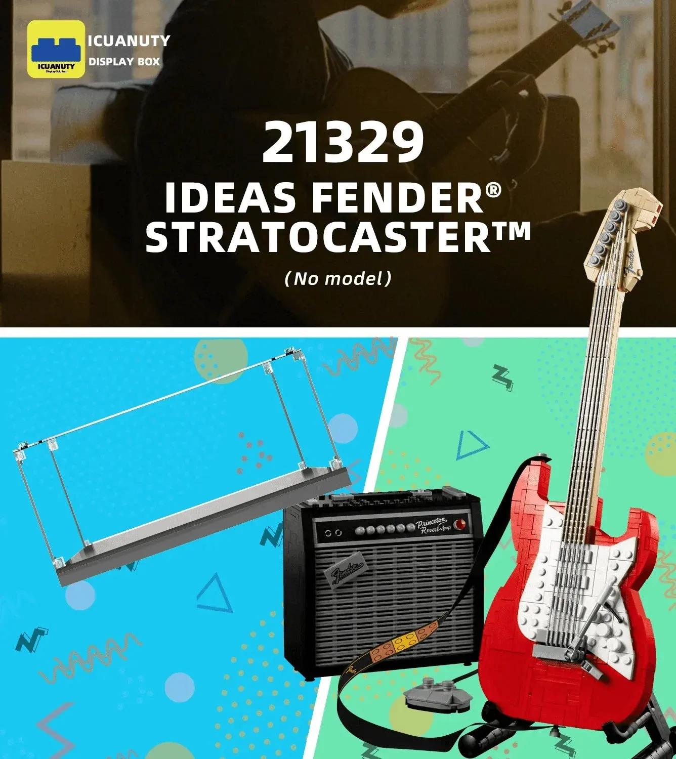 Display Case for LEGO Ideas Fender Stratocaster 21329 — 4