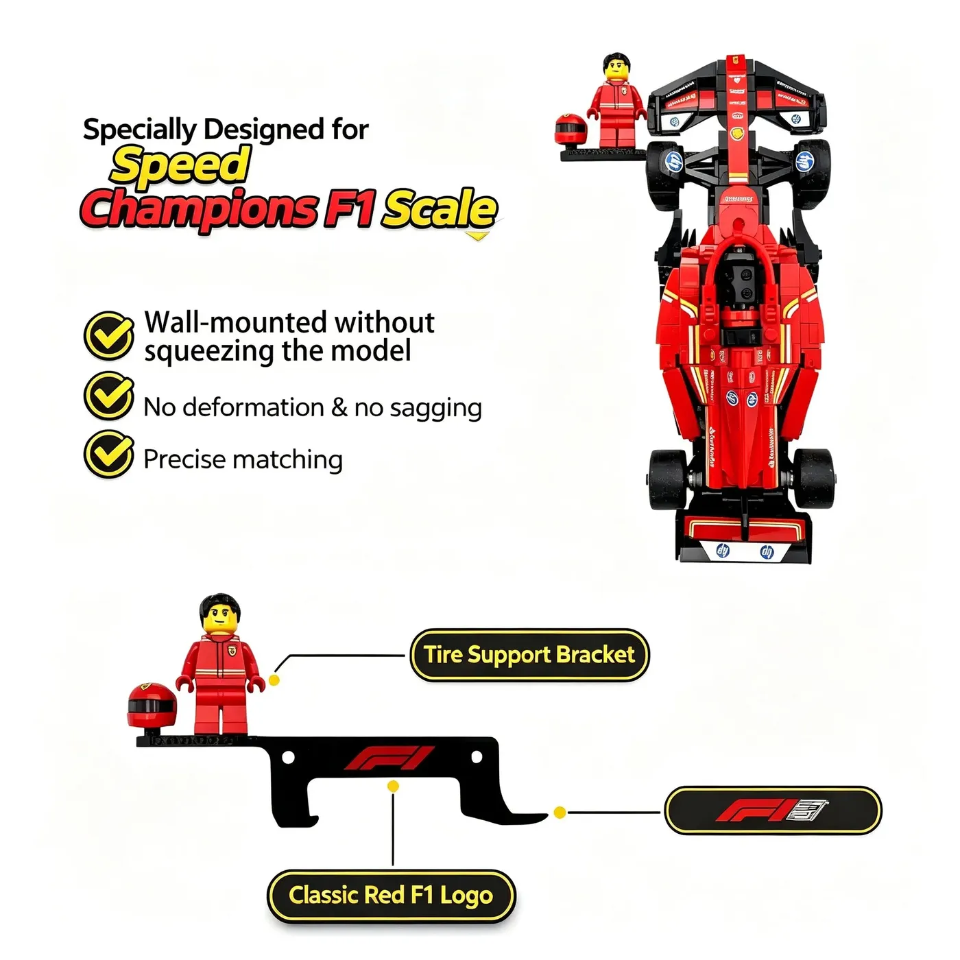 Wall hanging stand for Speed Champions F1 Car — 7