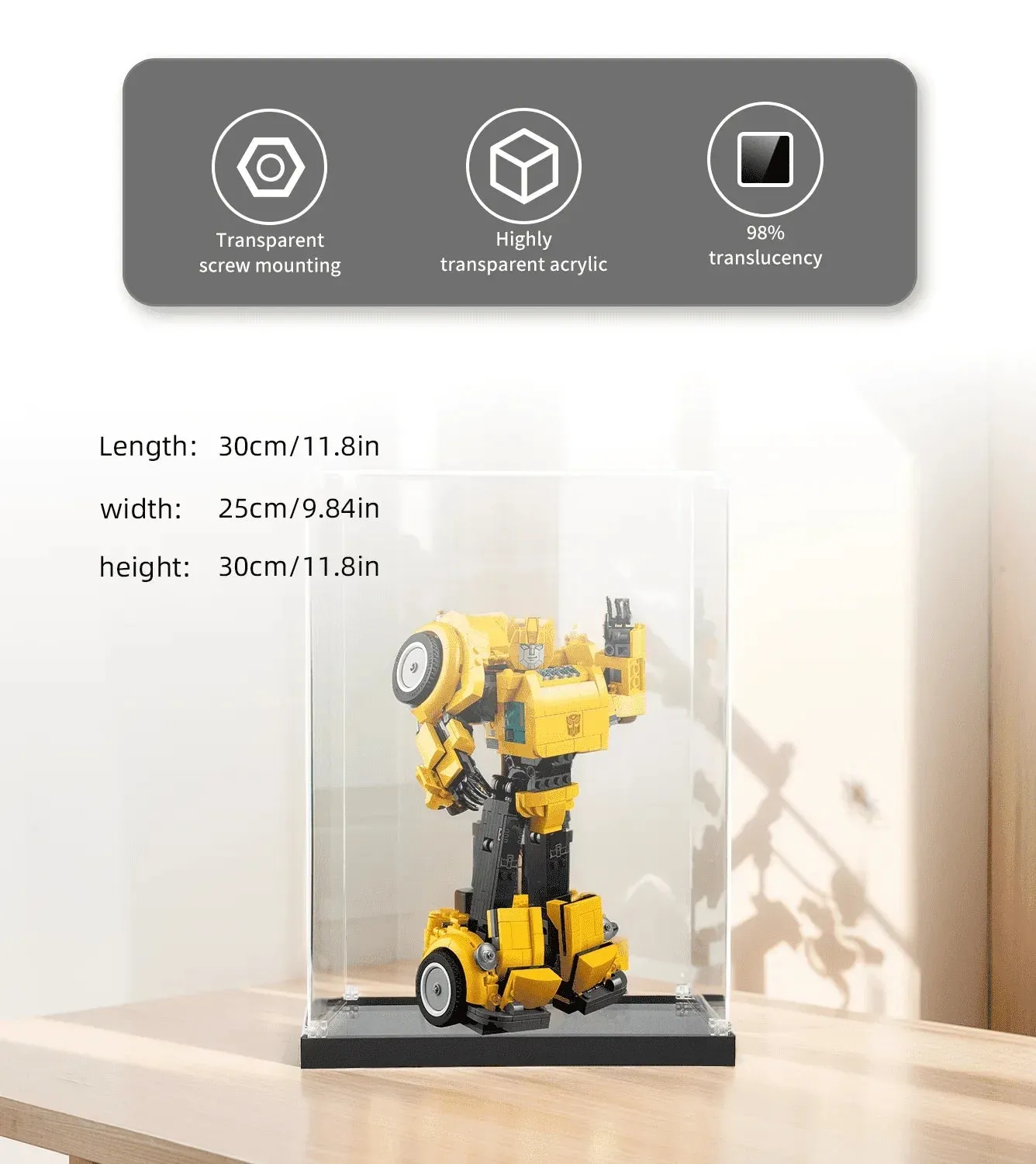 Vitrine für LEGO Icons Bumblebee 10338 — 6