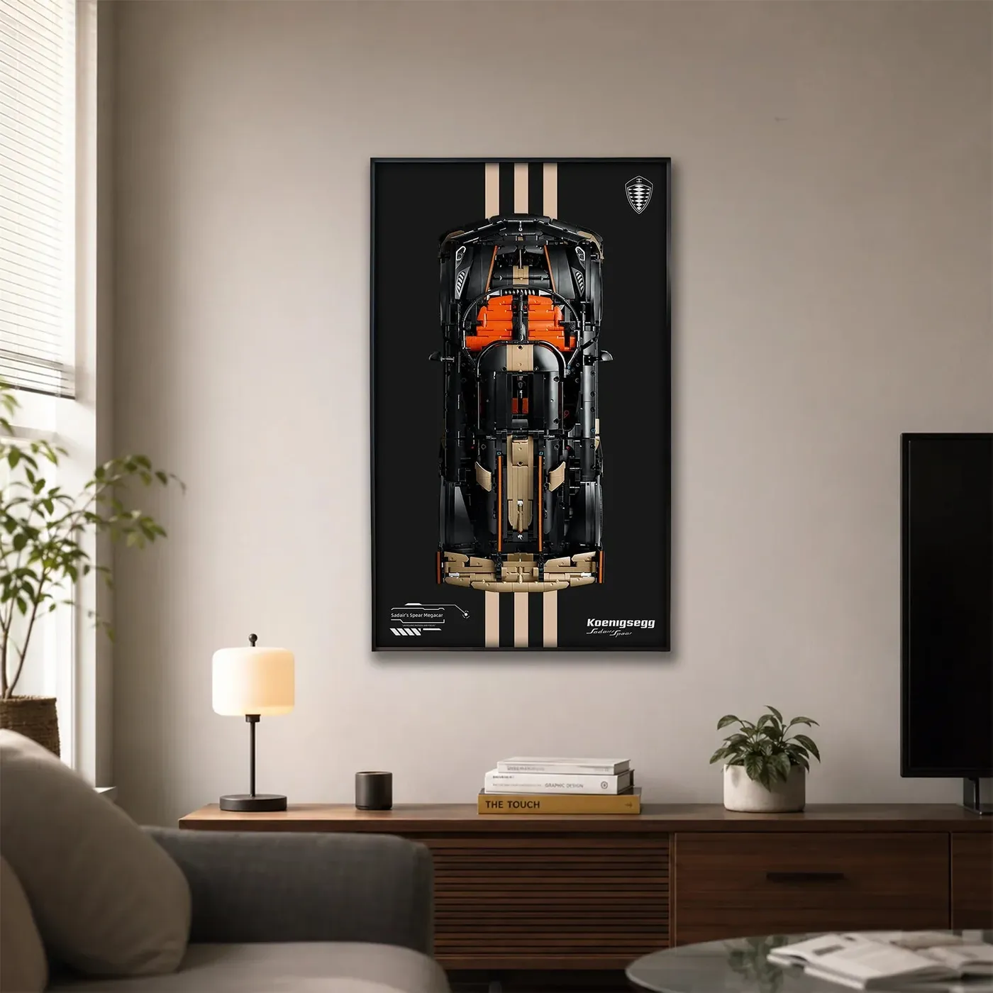[Seria 3-ICONS] Ramka ekspozycyjna na ścianę do superaut LEGO Technic — 30