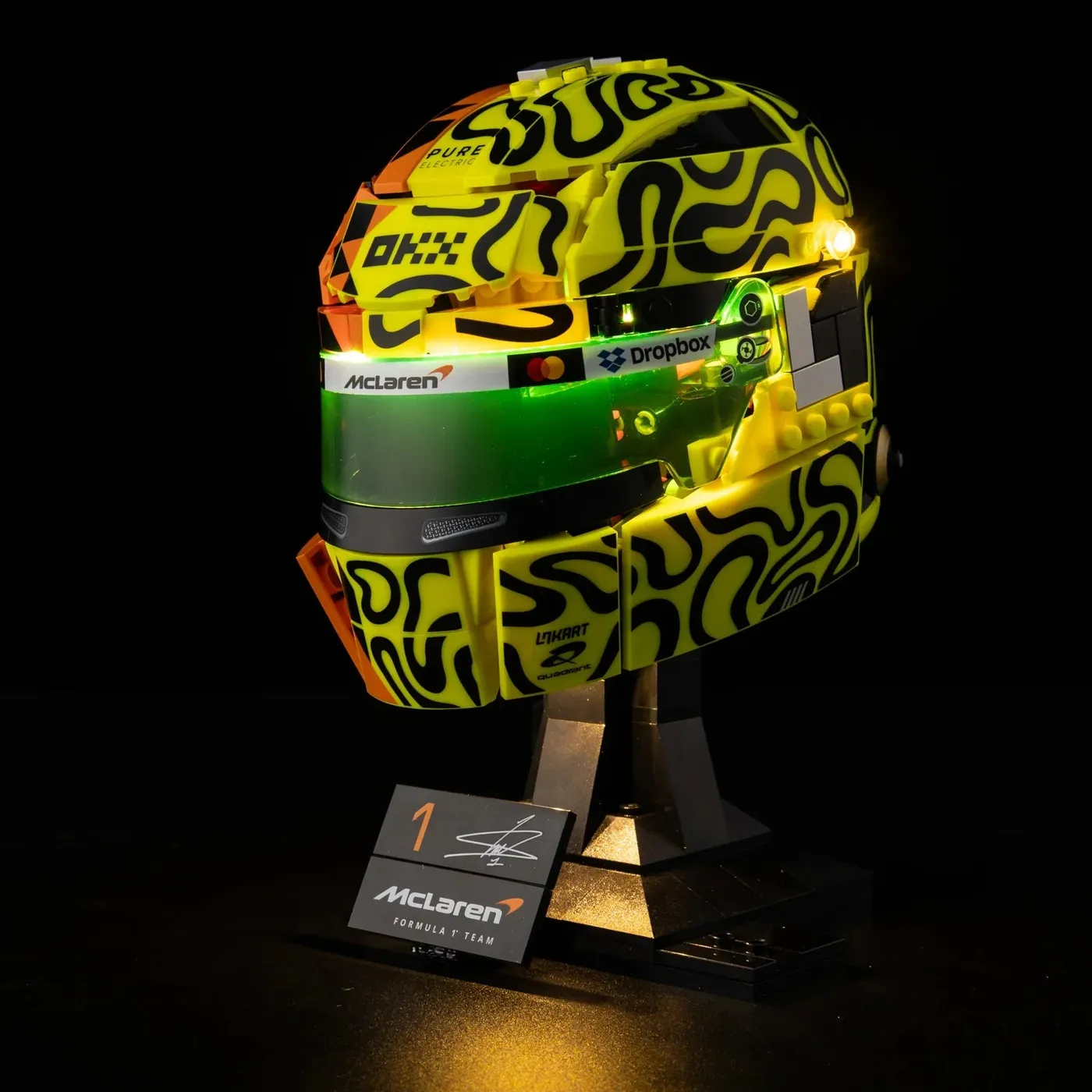 Premium belysningskit kompatibel med LEGO® Editions McLaren Mastercard F1® Team Lando Norris Helmet 43023 — 7