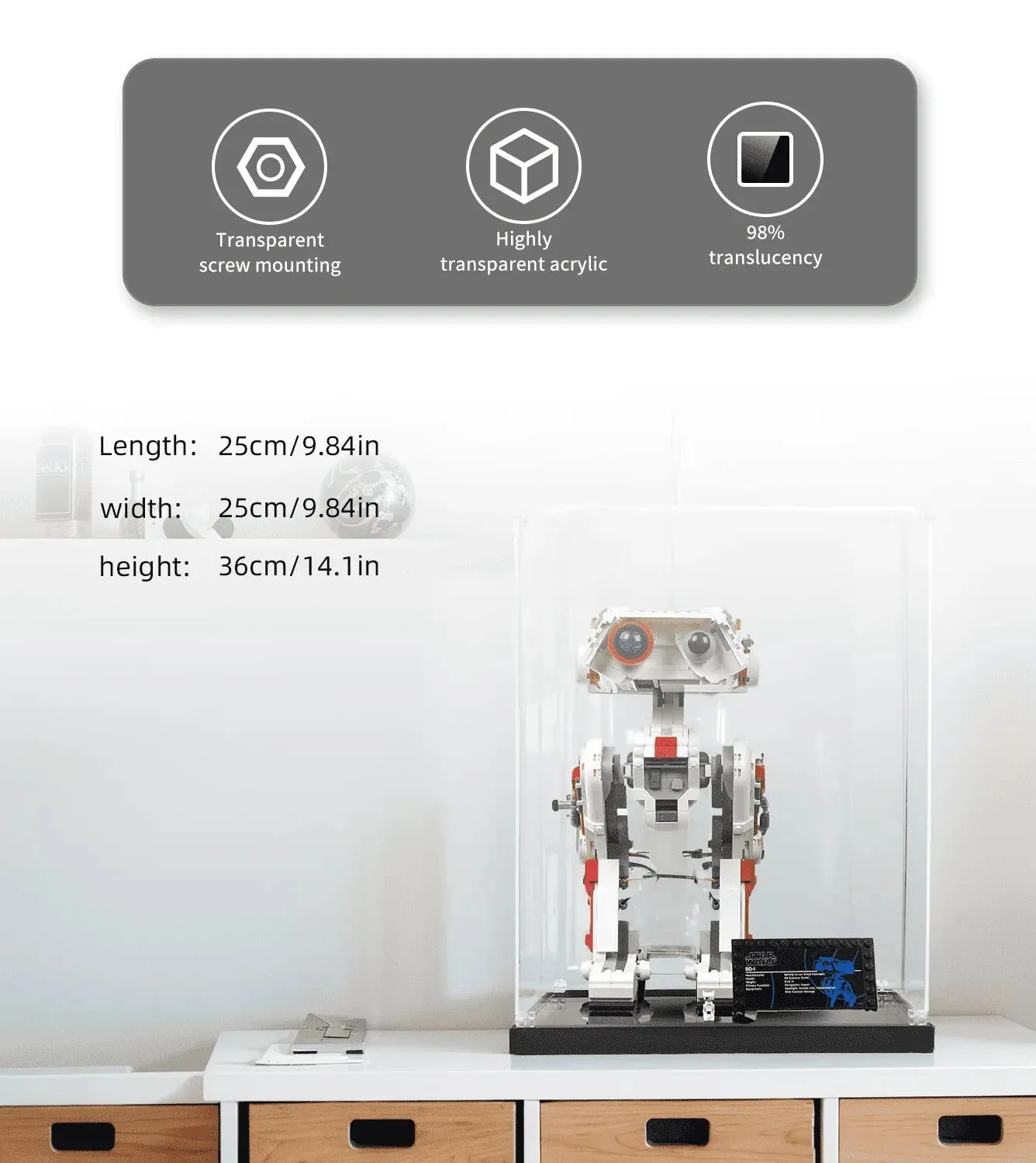 Vitrine für LEGO Star Wars BD-1 75335 — 5