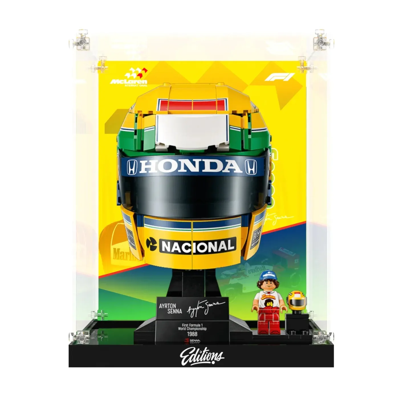 Eksponavimo dėžė, suderinama su LEGO šalmais 43024/43014/43017/43022/43023/75458/11373/75351/75328/75429/75304/75274