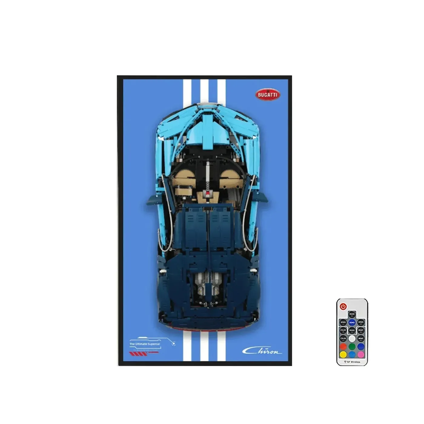 [Seria 3-ICONS] Ramka ekspozycyjna na ścianę do superaut LEGO Technic — 20