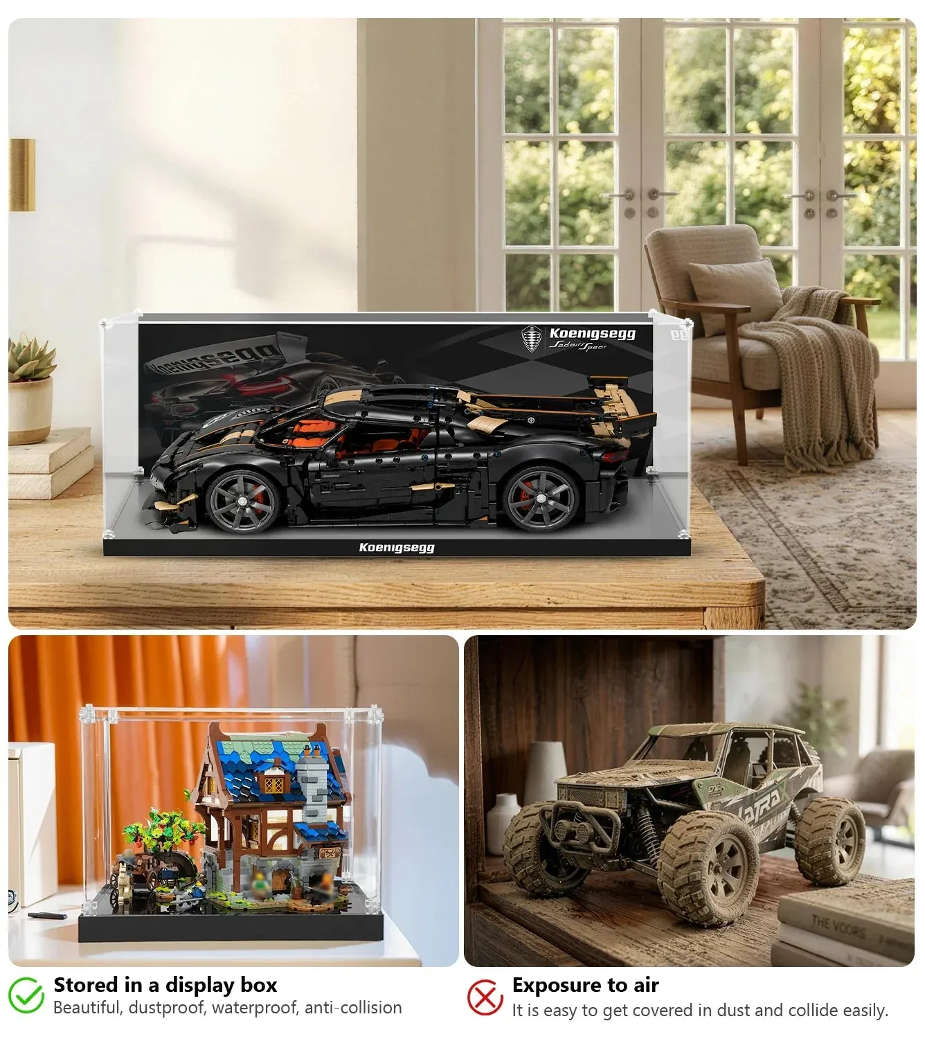 Vitrine für LEGO Technic™ Koenigsegg Sadair's Spear Megacar 42232 — 13