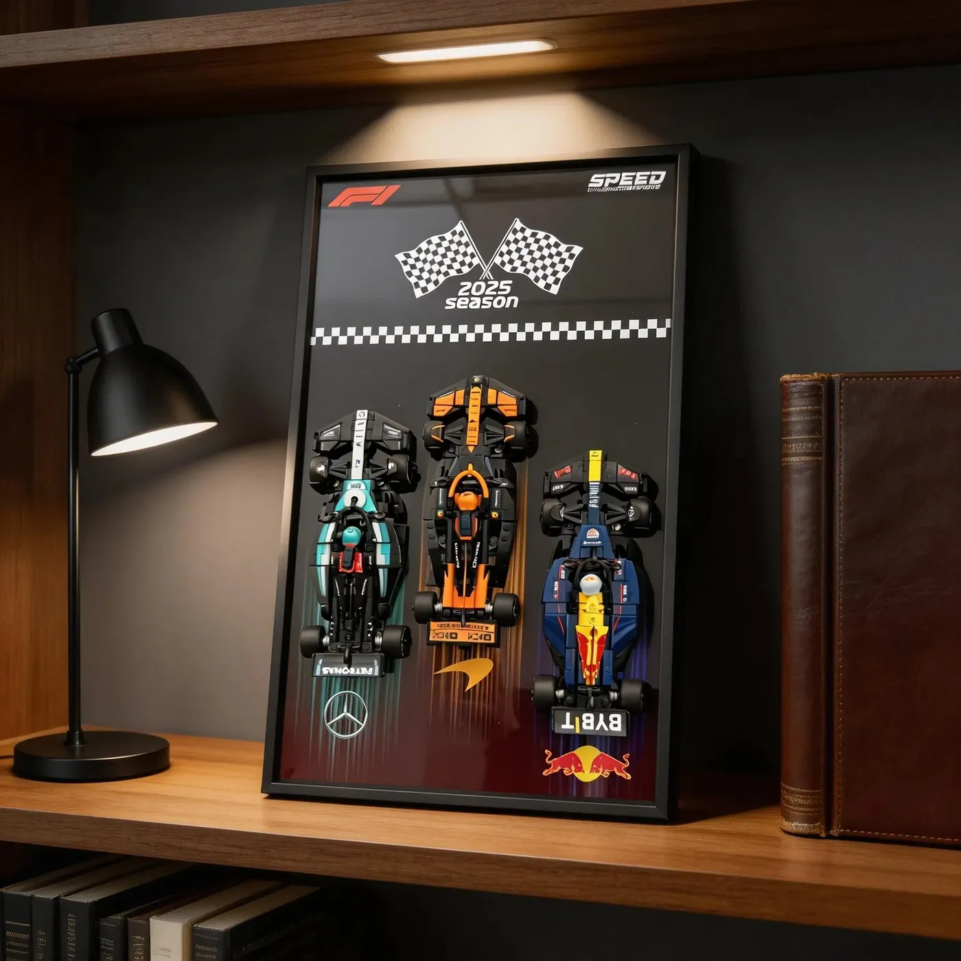 Wandrahmen kompatibel mit LEGO® Speed Champion F1 Car (1:32) Triple Racer 2025 — 4