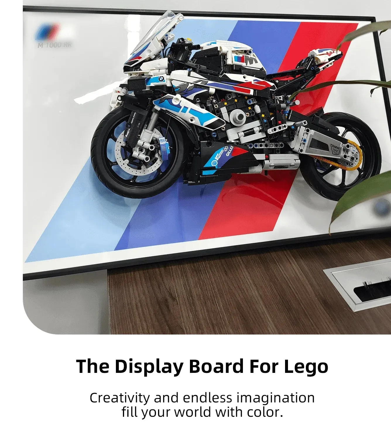 Display-Wandhalterung für das LEGO 42130 Technic™ BMW M 1000 RR Motorrad — 7