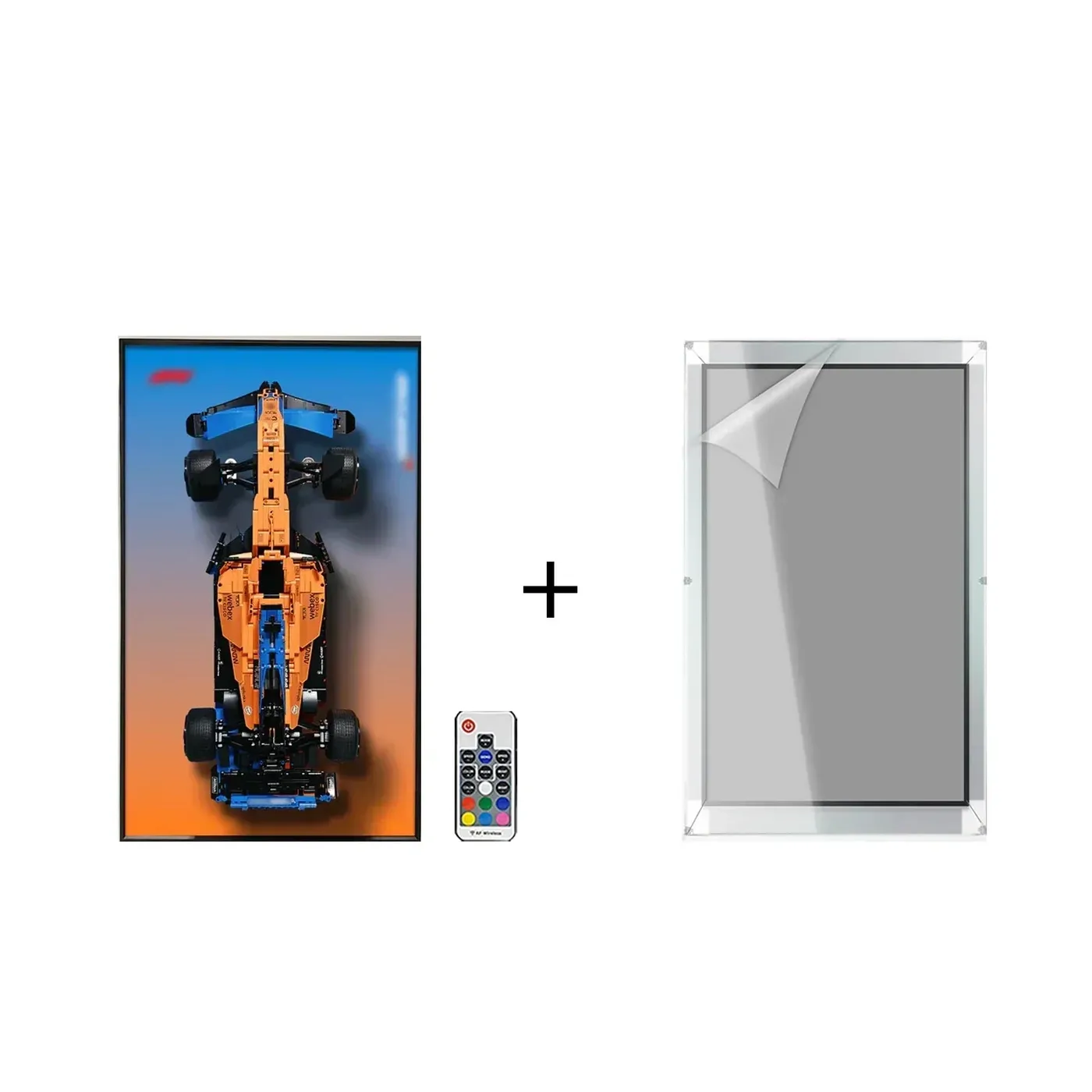 Sieninis eksponavimo rėmas, skirtas LEGO 42141 Technic™ McLaren Formula 1™ Race Car — 32