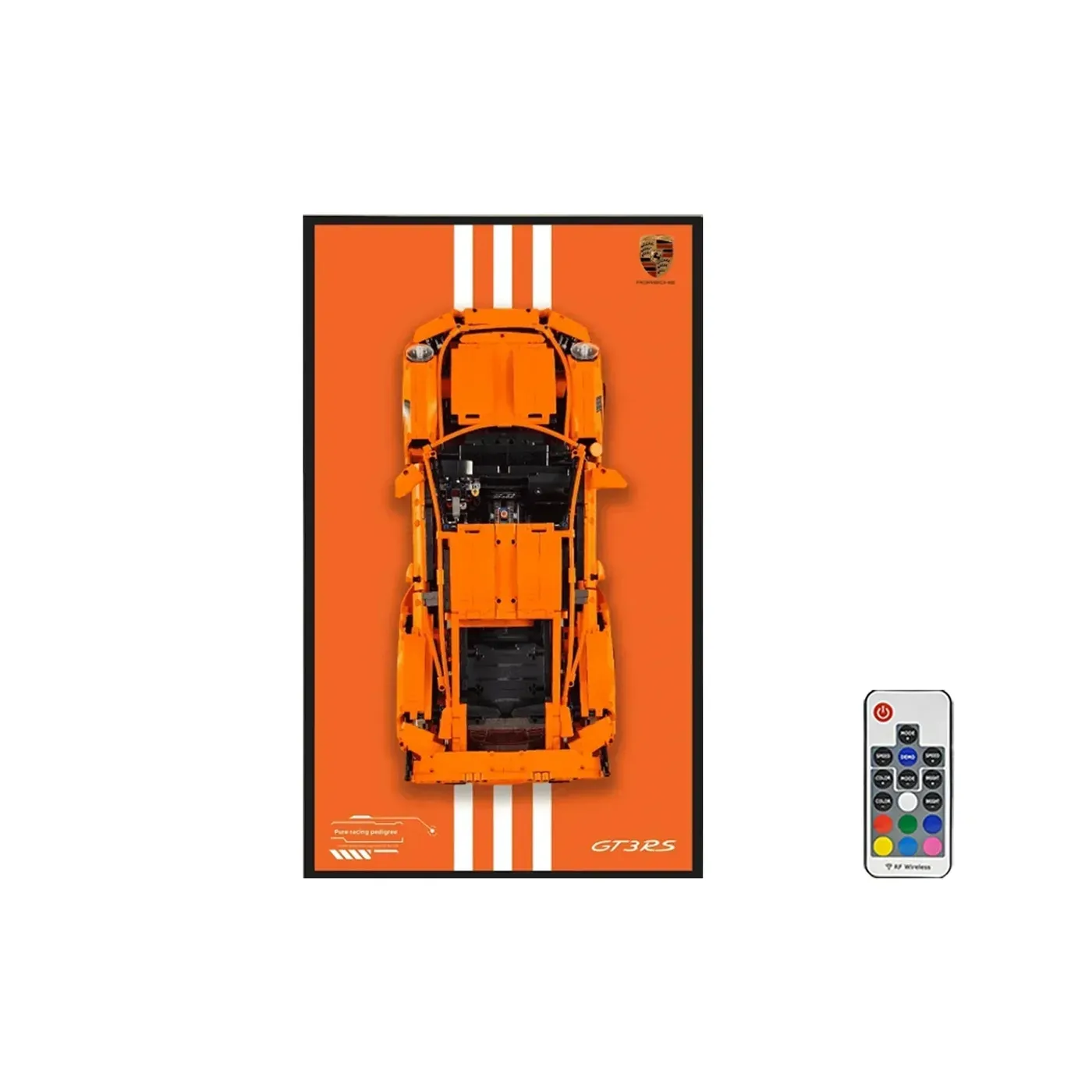 Sieninis eksponavimo rėmas LEGO Technic 42056 automobiliui Porsche 911 GT3 RS — 29
