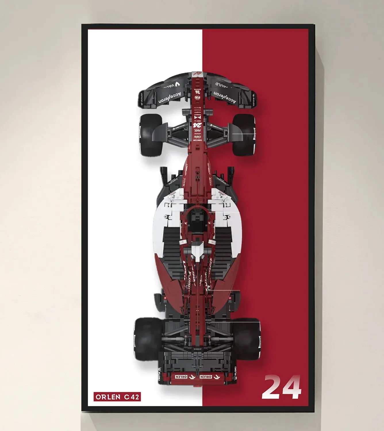 Väggmonterad displayram för Alfa Romeo F1 Team ORLEN C42 C64005 — 2